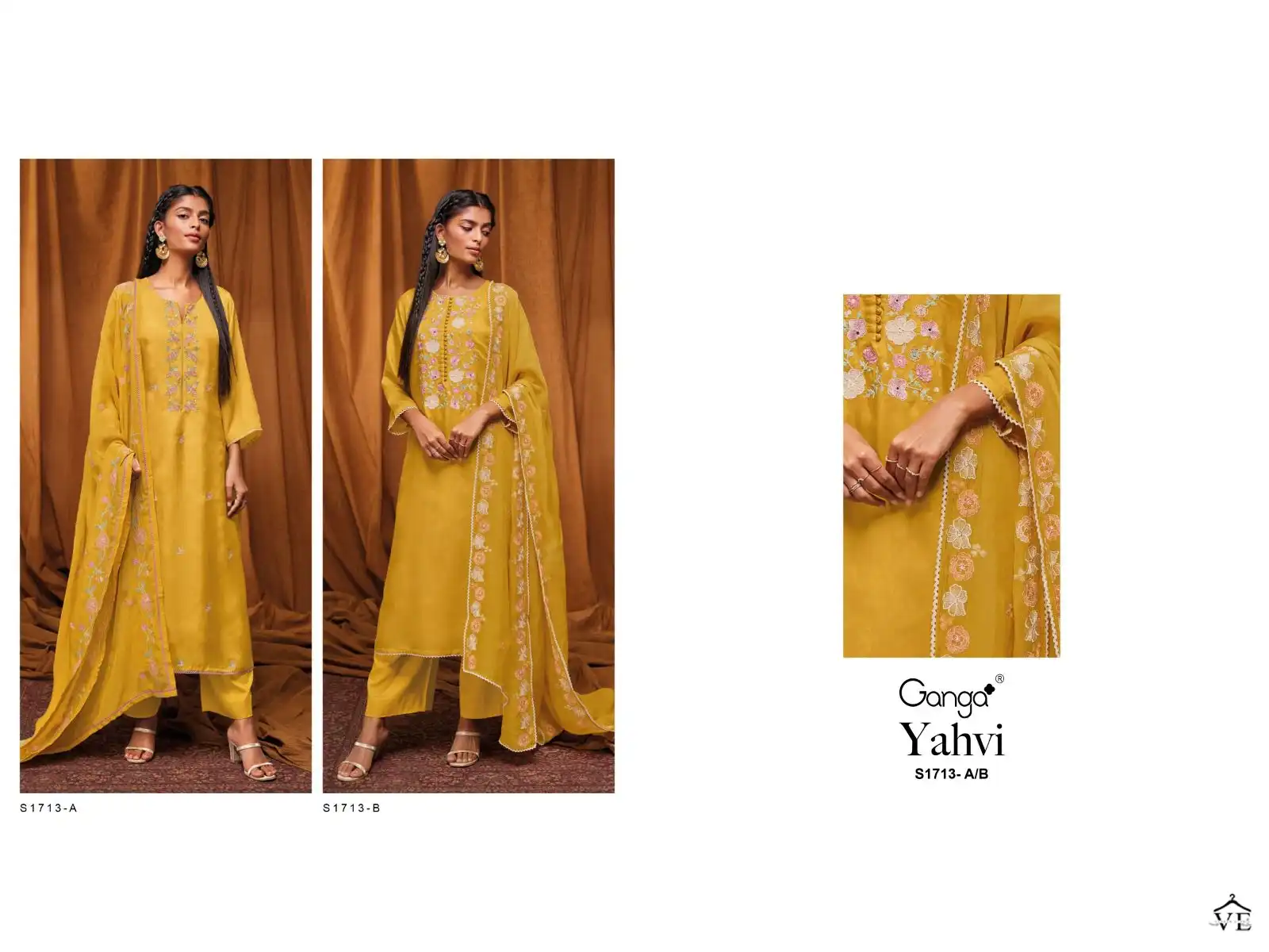 Ganga Yahvi Premium Bemberg Silk Wholesale Designer Salwar Suit Catalog — Wholesale Salwar Suits, MPA wholesale from Surat — view 4