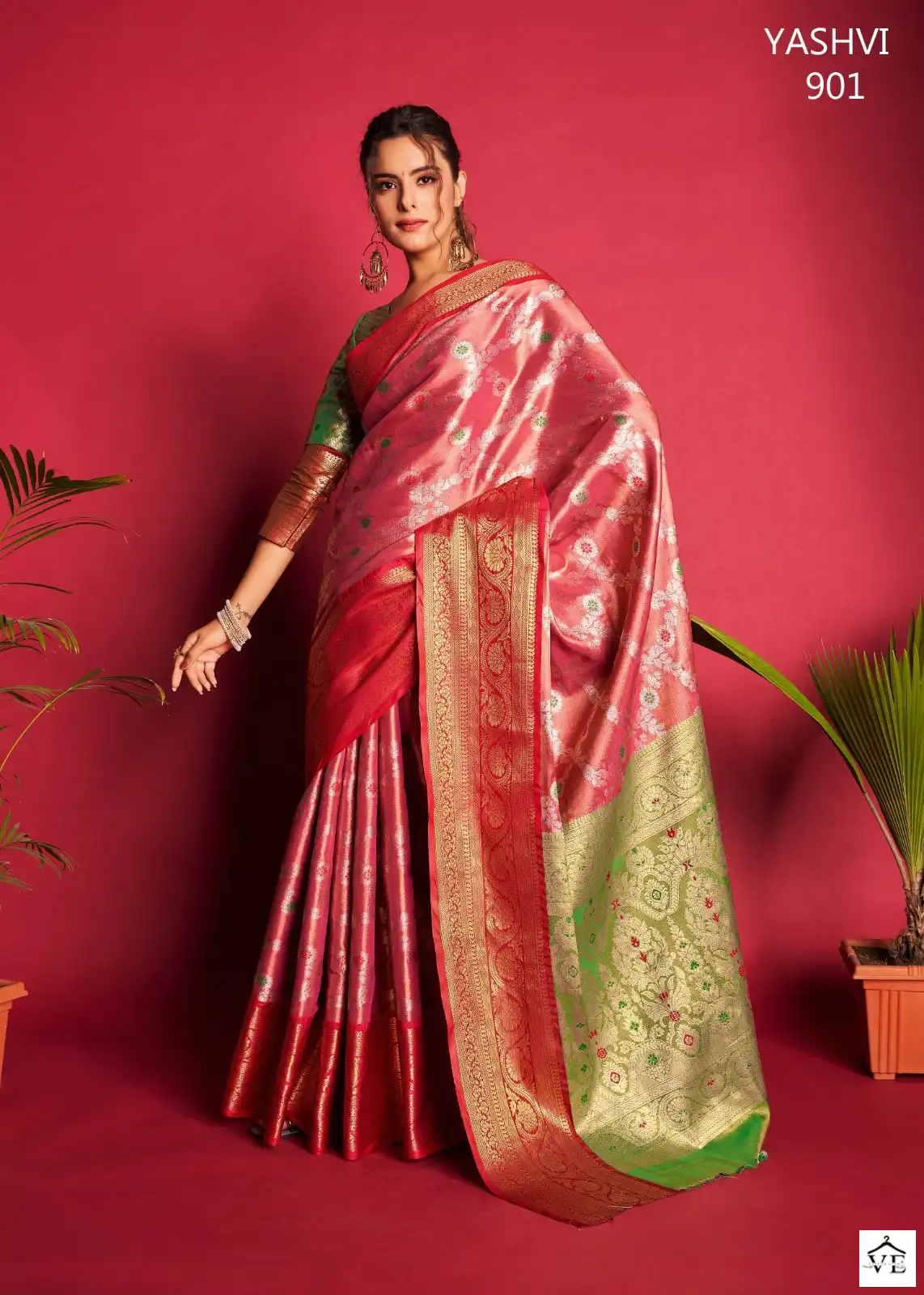Vardan Ethnic Yashvi Kanjivaram Silk Wholesale Sarees Catalog — Wholesale Sarees, MPA wholesale from Surat - Gallery Image 2