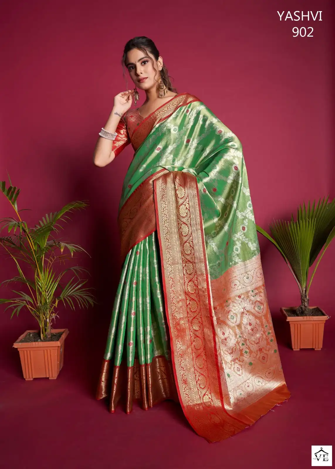 Vardan Ethnic Yashvi Kanjivaram Silk Wholesale Sarees Catalog — Wholesale Sarees, MPA wholesale from Surat - Gallery Image 3