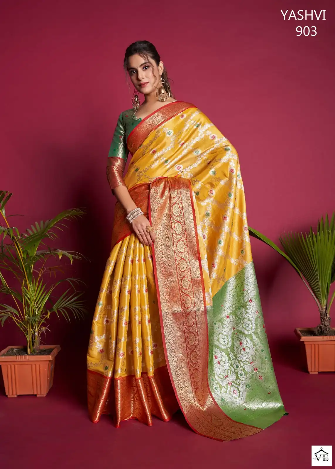 Vardan Ethnic Yashvi Kanjivaram Silk Wholesale Sarees Catalog — Wholesale Sarees, MPA wholesale from Surat - Gallery Image 4