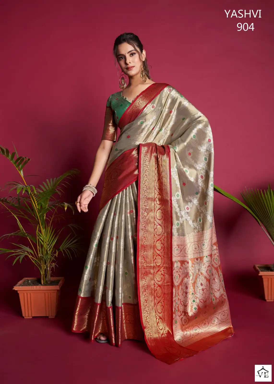 Vardan Ethnic Yashvi Kanjivaram Silk Wholesale Sarees Catalog — Wholesale Sarees, MPA wholesale from Surat - Gallery Image 5