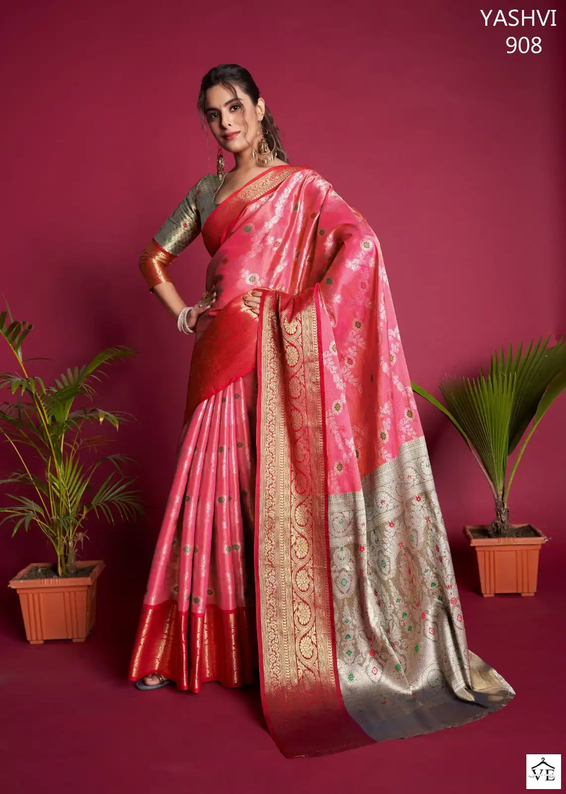 Vardan Ethnic Yashvi Kanjivaram Silk Wholesale Sarees Catalog — Wholesale Sarees, MPA wholesale from Surat — view 8
