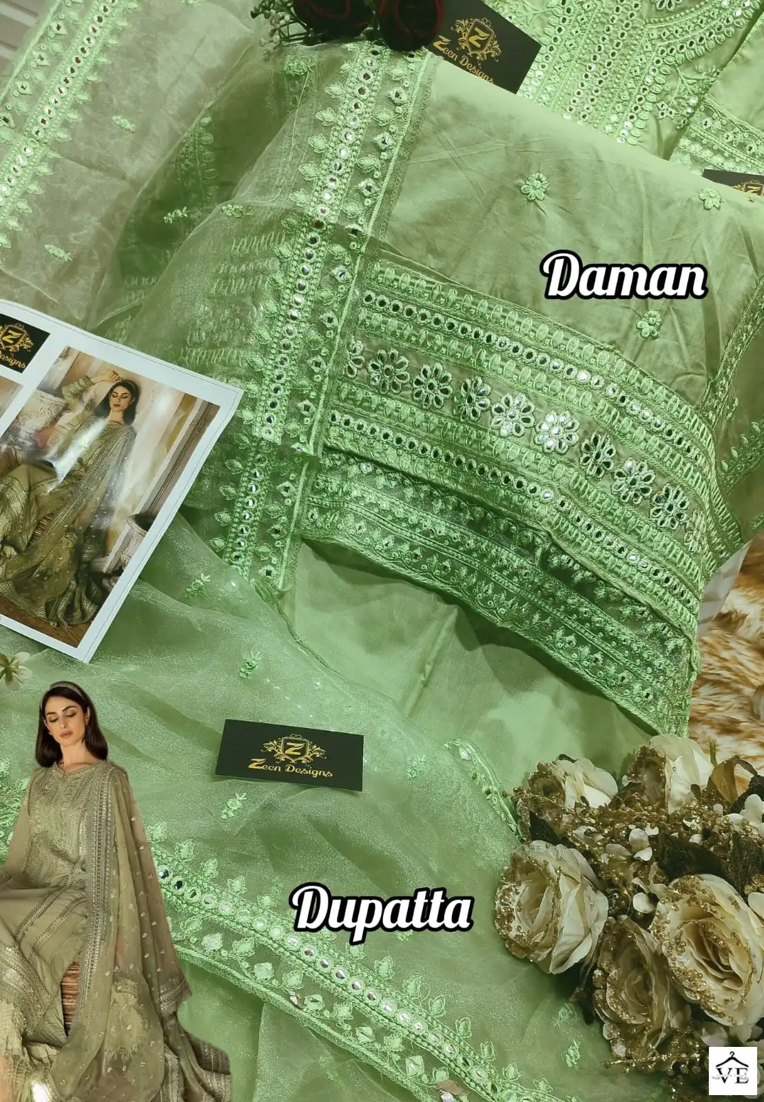 Zeen Zd 128 Cambric Cotton Wholesale Pakistani Salwar Suit Catalog — Wholesale Salwar Suits, MPA wholesale from Surat - Gallery Image 2