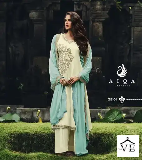 Aiqa Zeenat Pure Gaji Silk Wholesale Designer Salwar Suit Catalog — Wholesale Salwar Suits, MPA wholesale from Surat - Gallery Image 4