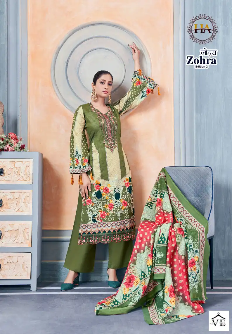 Harshit Zohra Edition Vol 2 Cambric Wholesale Pakistani Salwar Suit Catalog — Wholesale Salwar Suits, MPA wholesale from Surat - Gallery Image 6