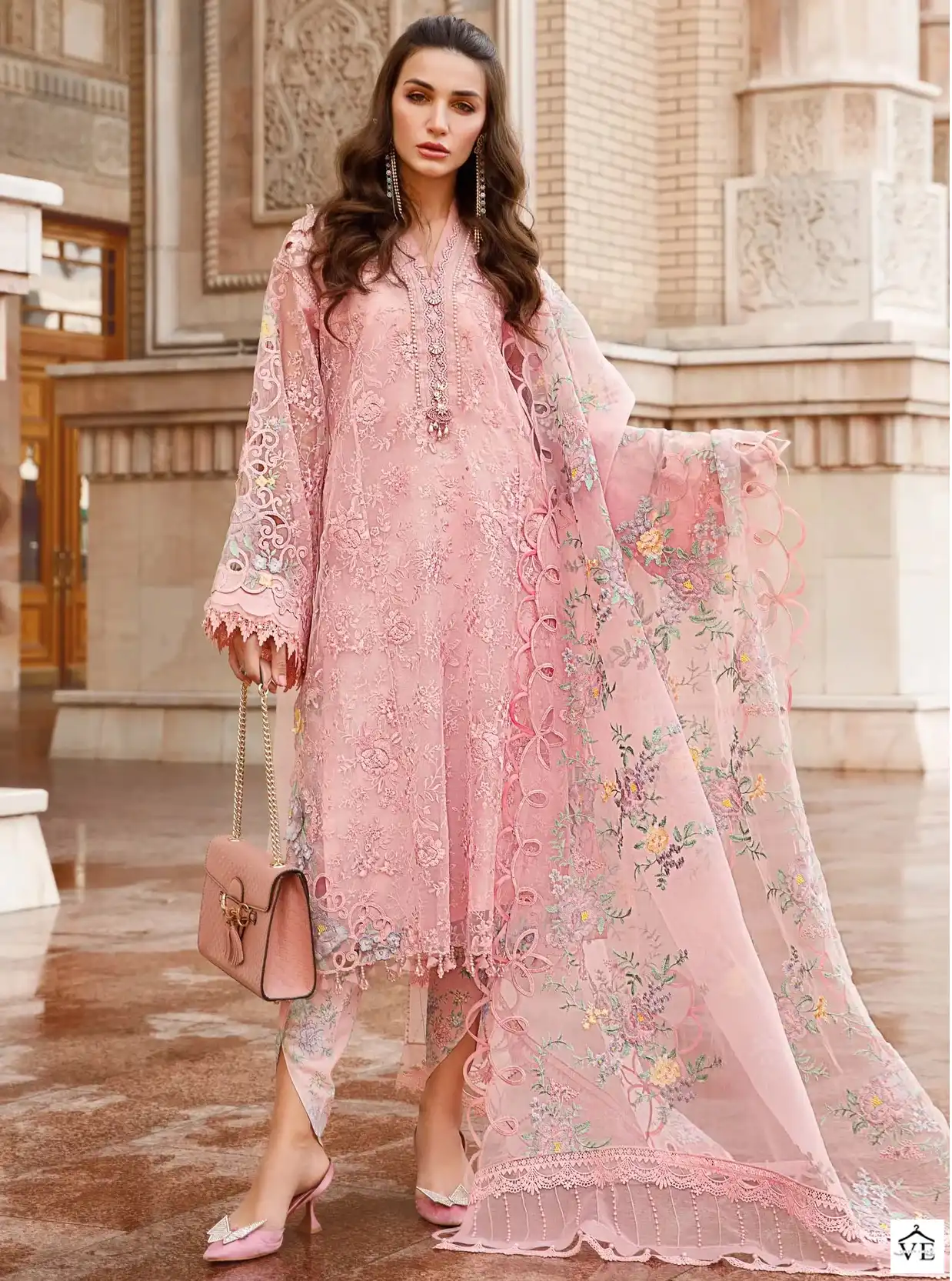 Ziaaz Code 328 Semi Stitched C Cotton Wholesale Pakistani Salwar Suit Catalog — Wholesale Salwar Suits, MPA wholesale from Surat — view 1