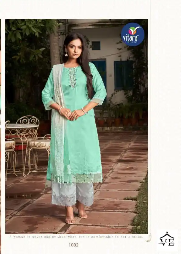 Vitara Cluster Gulmohar Silk Wholesale Readymade Salwar Suit Catalog — Wholesale Salwar Suits, MPA wholesale from Surat - Gallery Image 4