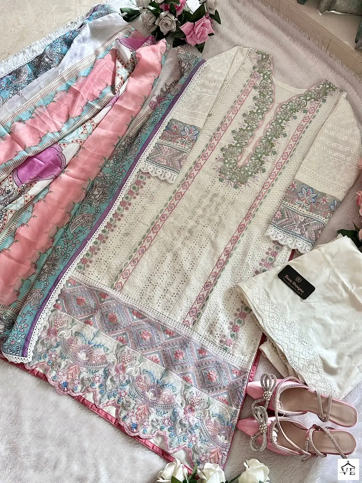Ziaaz Code  329 Semi Stitched Cotton Wholesale Pakistani Salwar Suit Catalog — Wholesale Salwar Suits, MPA wholesale from Surat — view 5