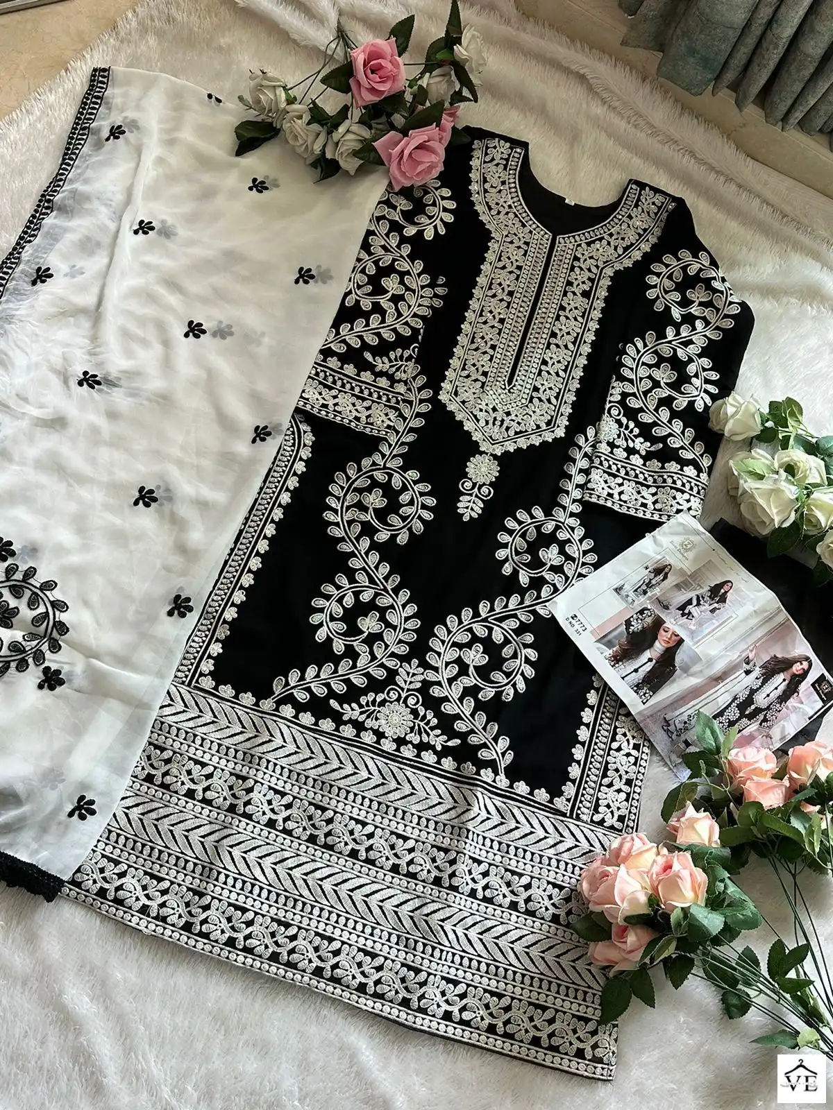Ziaaz Code 331 Semi Stitched Georgette Wholesale Pakistani Salwar Suit Catalog — Wholesale Salwar Suits, MPA wholesale from Surat - Gallery Image 3