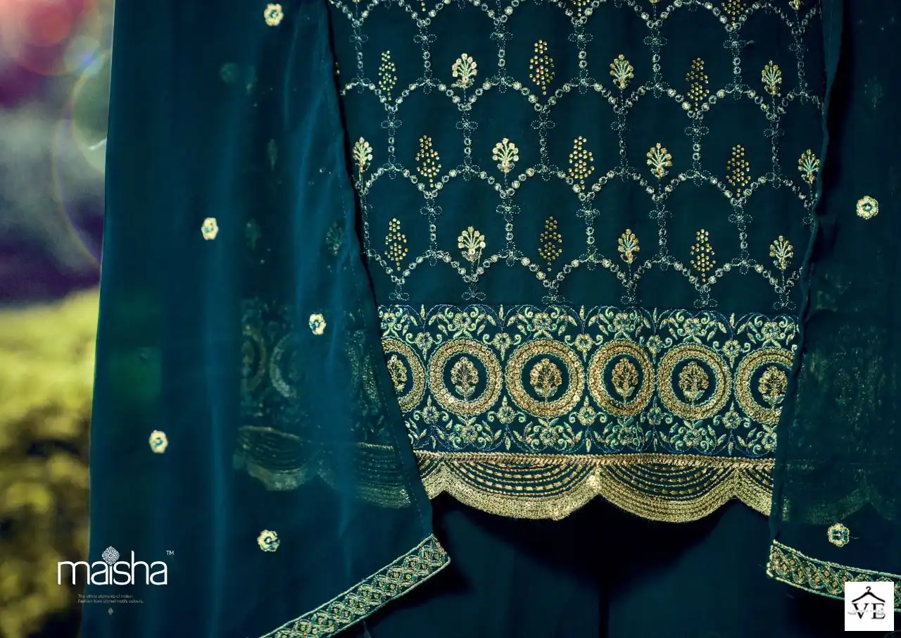 Maisha Koraa Pure Georgette Wholesale Designer Salwar Suit Catalog - Image 3