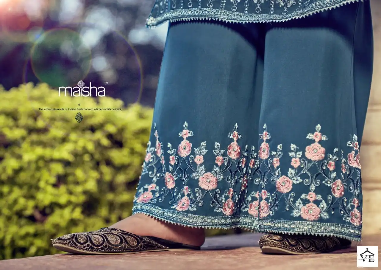 Maisha Koraa Pure Georgette Wholesale Designer Salwar Suit Catalog - Image 4