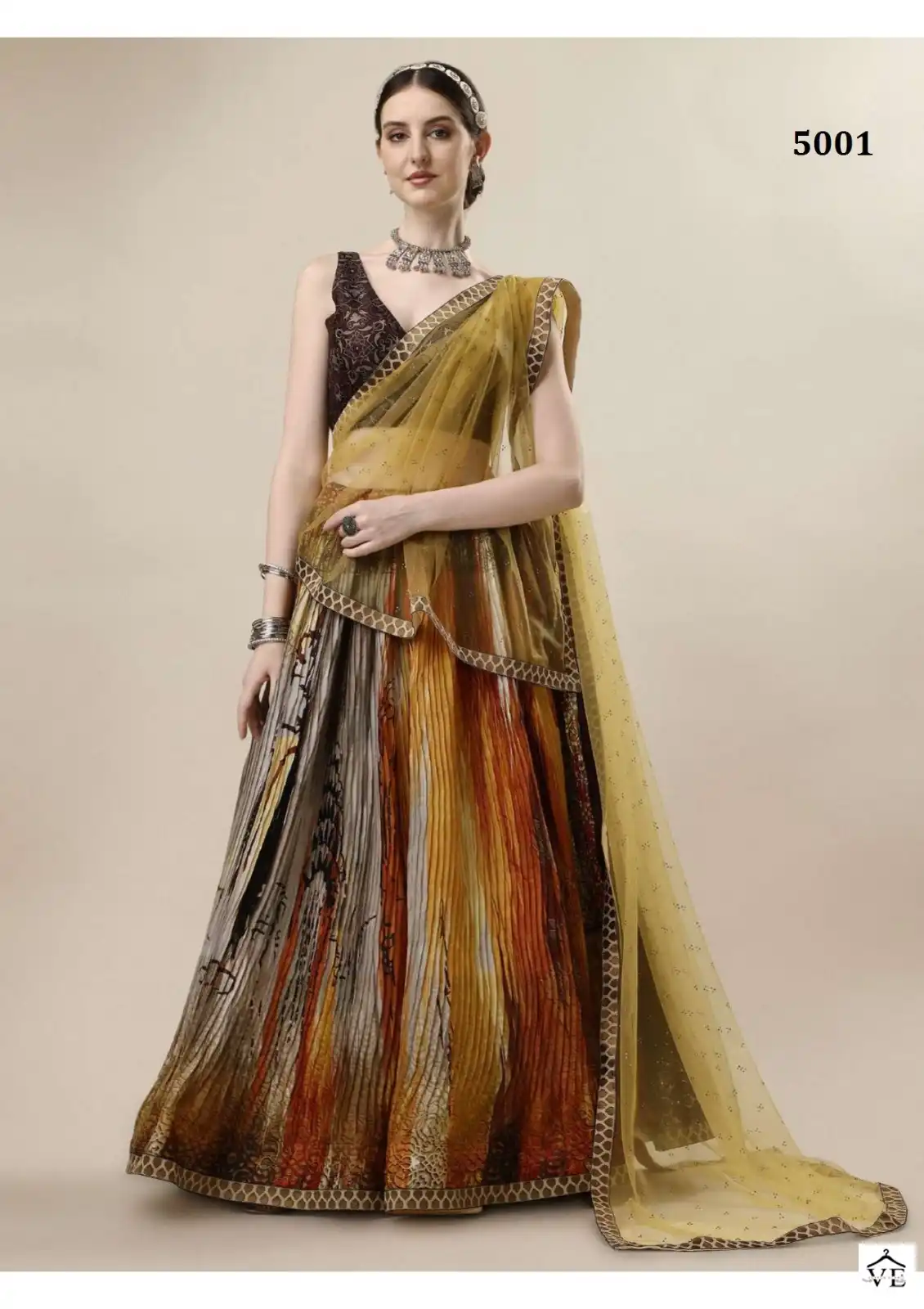 Vardan Ethnic Saptrangi Pure Linen Wholesale Lehenga Catalog — Wholesale Lehenga, MPA wholesale from Surat — view 2