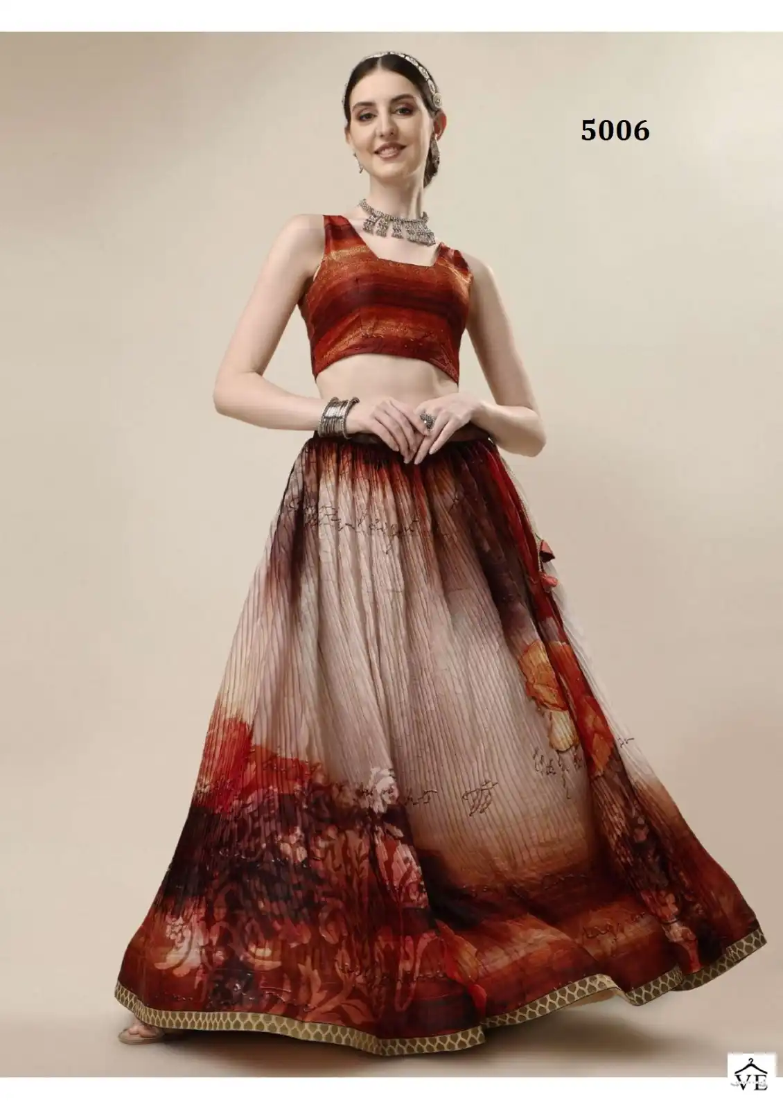 Vardan Ethnic Saptrangi Pure Linen Wholesale Lehenga Catalog — Wholesale Lehenga, MPA wholesale from Surat — view 4