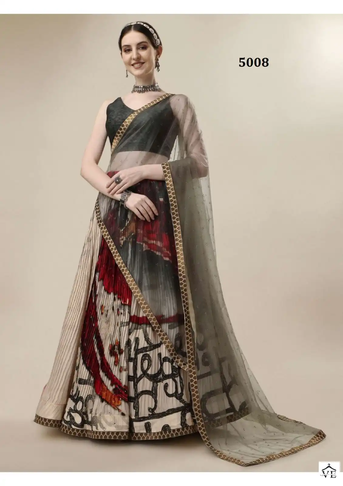 Vardan Ethnic Saptrangi Pure Linen Wholesale Lehenga Catalog — Wholesale Lehenga, MPA wholesale from Surat — view 5