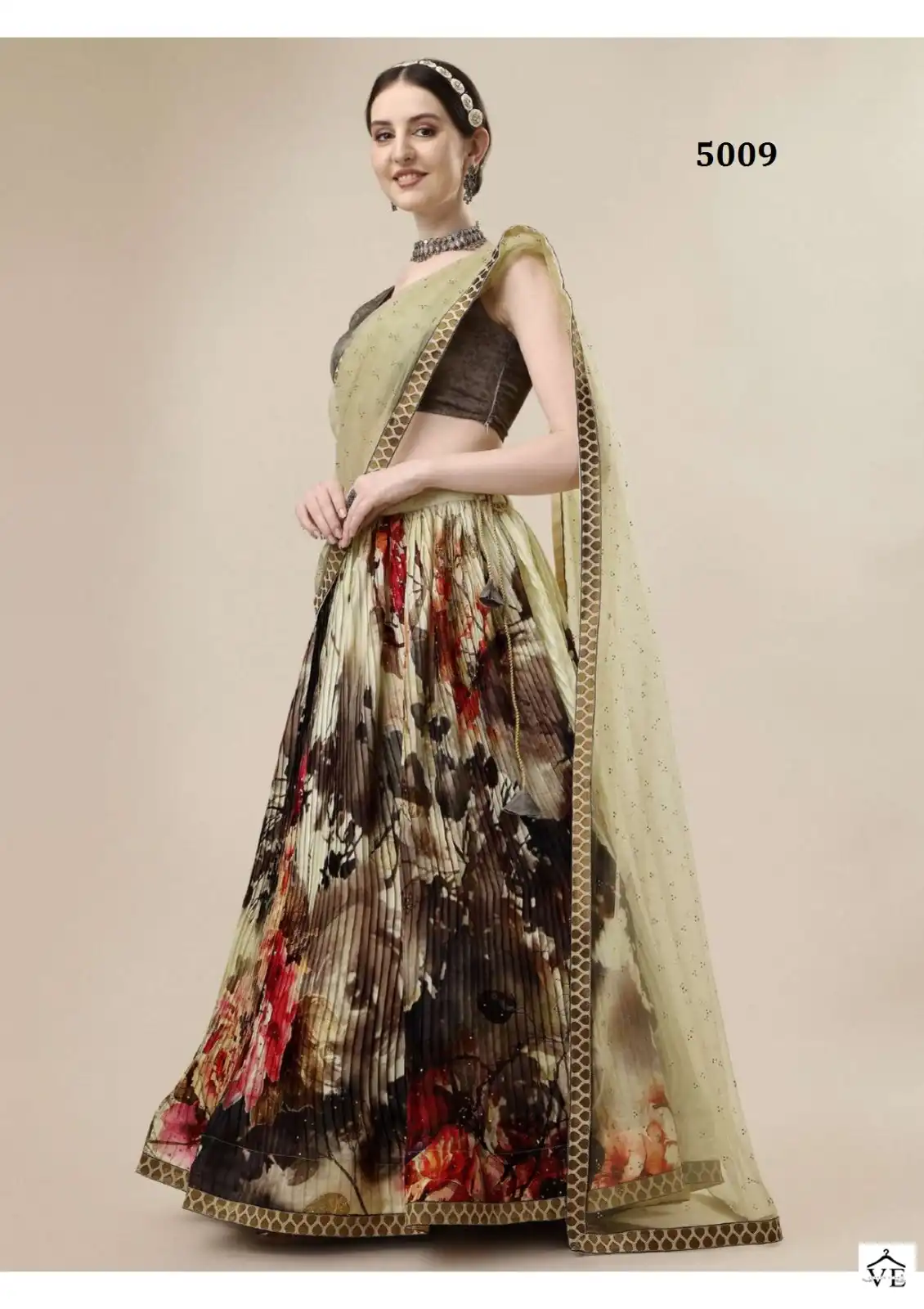 Vardan Ethnic Saptrangi Pure Linen Wholesale Lehenga Catalog — Wholesale Lehenga, MPA wholesale from Surat — view 6