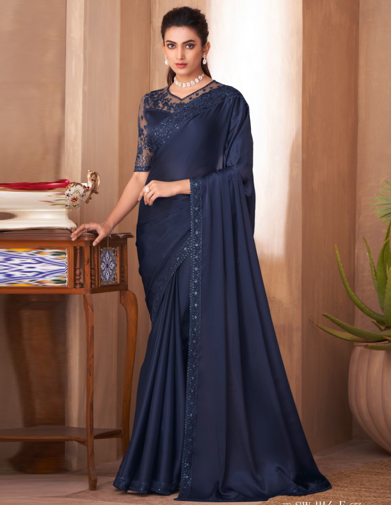 TFH 1114 Colours Glass Silk Wholesale Fancy Designer Sarees Catalog — Wholesale Sarees, MPA wholesale from Surat — view 1