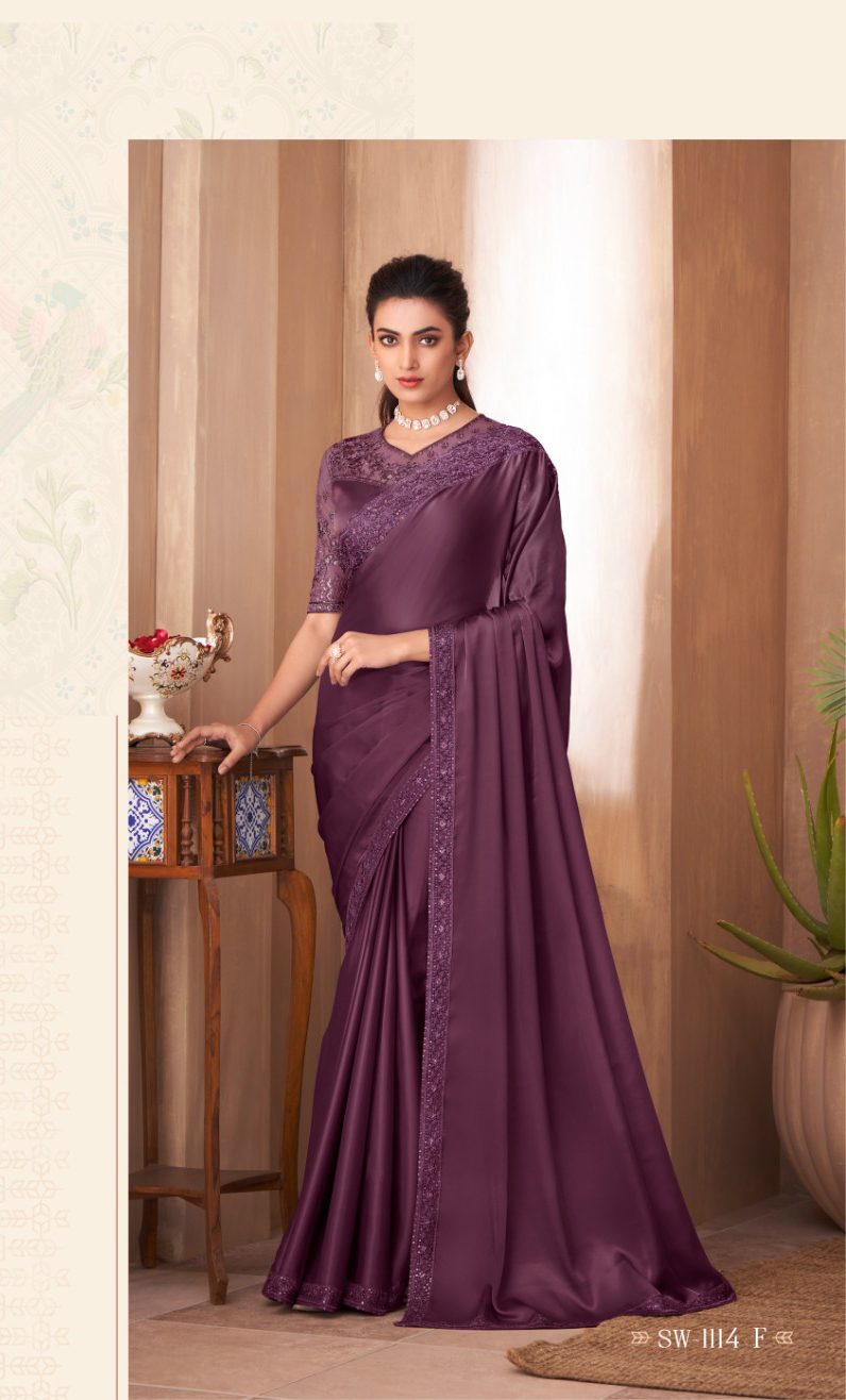 TFH 1114 Colours Glass Silk Wholesale Fancy Designer Sarees Catalog — Wholesale Sarees, MPA wholesale from Surat — view 6