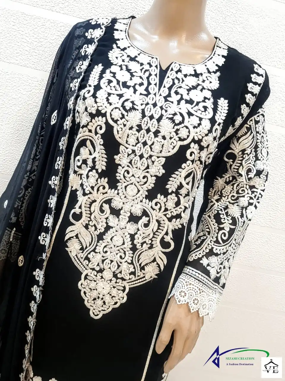 Nizami Creation 1705 Pure Georgette Wholesale Pakistani Readymade Suits Catalog — Wholesale Salwar Suits, MPA wholesale from Surat — view 9