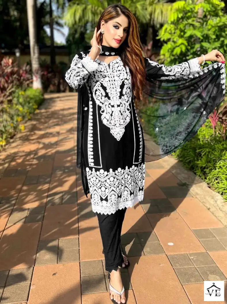 Nizami Creation 1705 Pure Georgette Wholesale Pakistani Readymade Suits Catalog — Wholesale Salwar Suits, MPA wholesale from Surat — view 1
