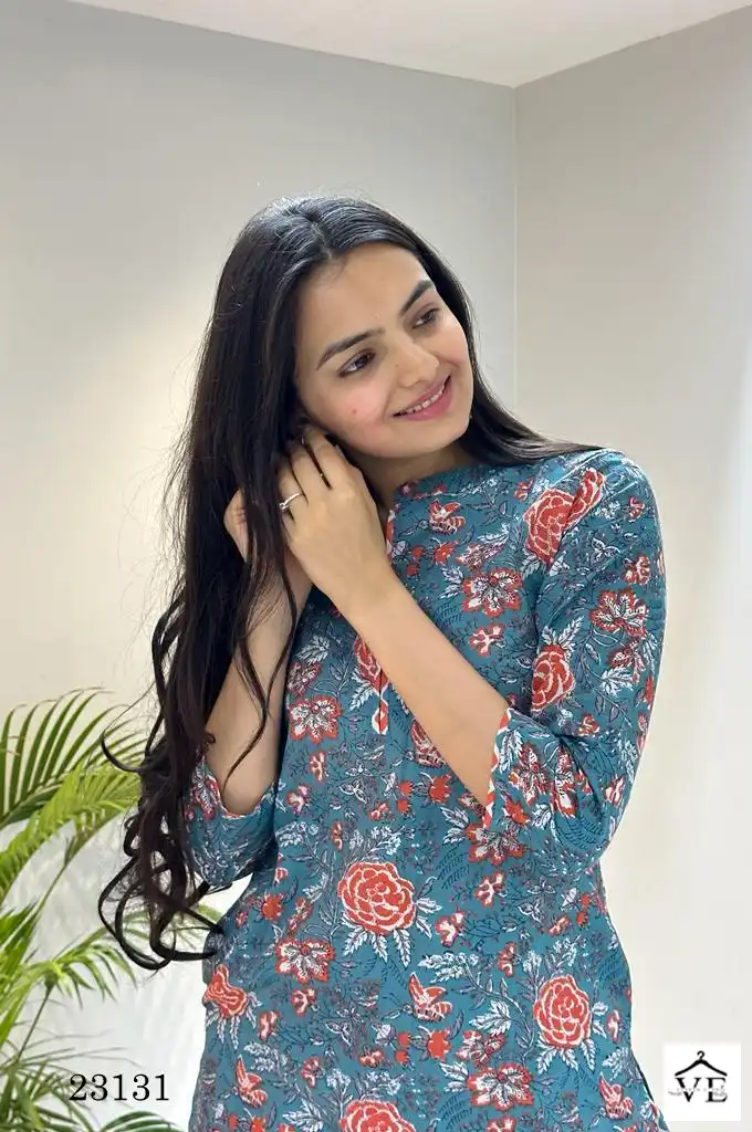 Indira 23131 Cambric Wholesale Kurti With Bottom Combo Set Catalog — Wholesale Kurtis, MPA wholesale from Surat — view 2