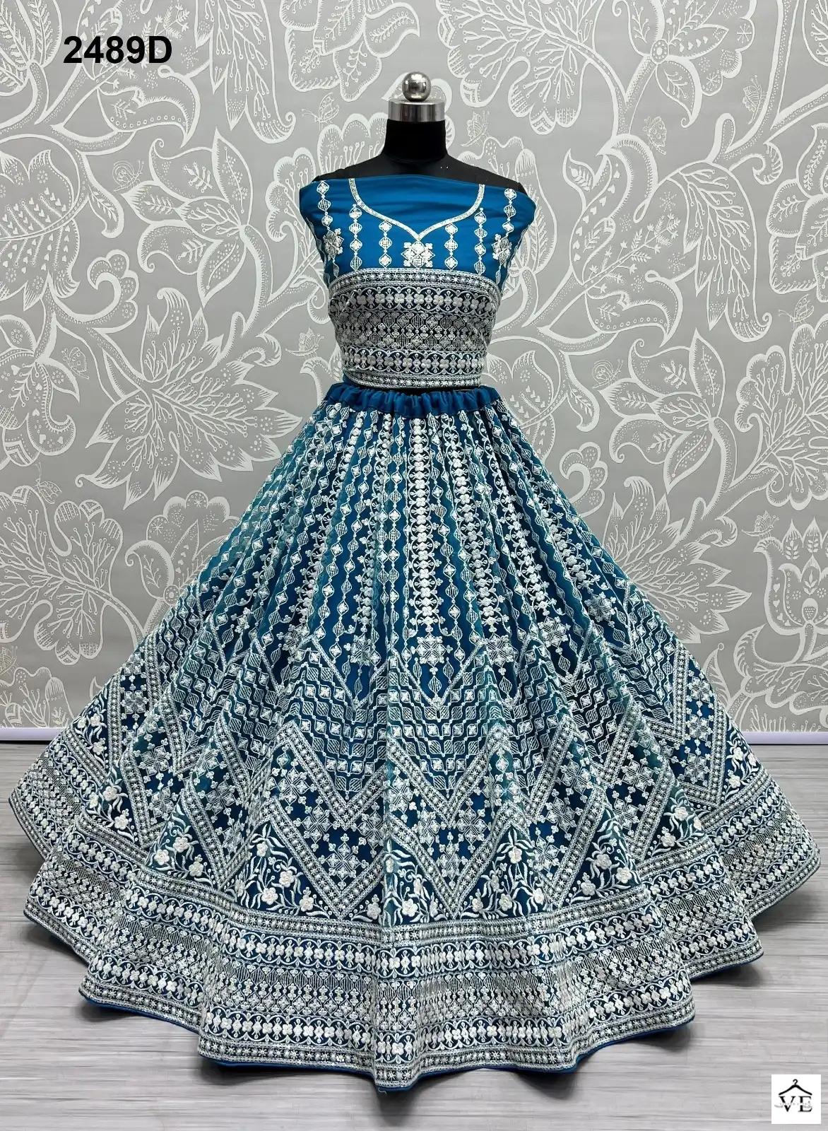 Anjani Art 2489A To 2489D Net Wholesale Lehenga Catalog — Wholesale Lehenga, MPA wholesale from Surat - Gallery Image 15