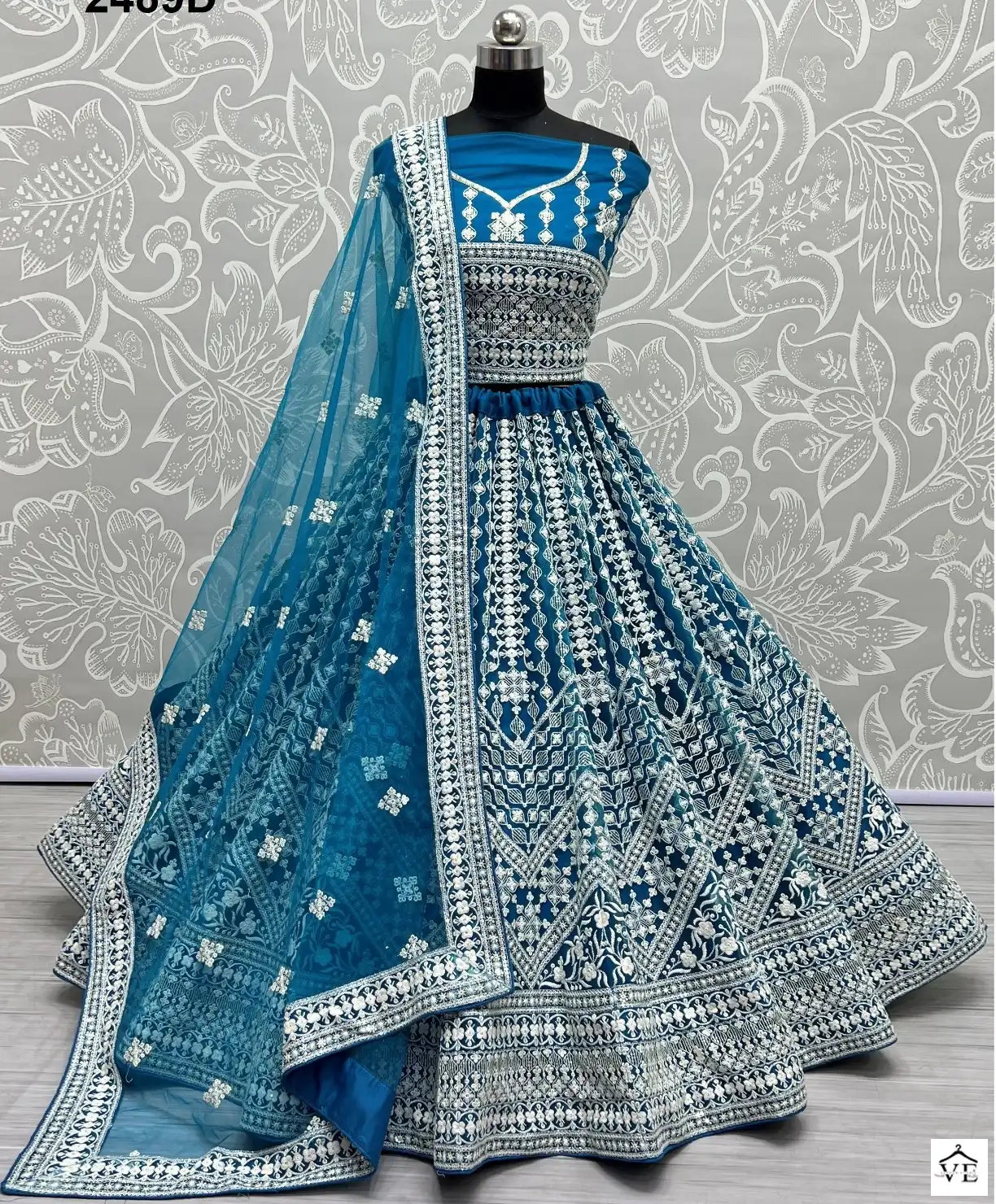 Anjani Art 2489A To 2489D Net Wholesale Lehenga Catalog — Wholesale Lehenga, MPA wholesale from Surat — view 1