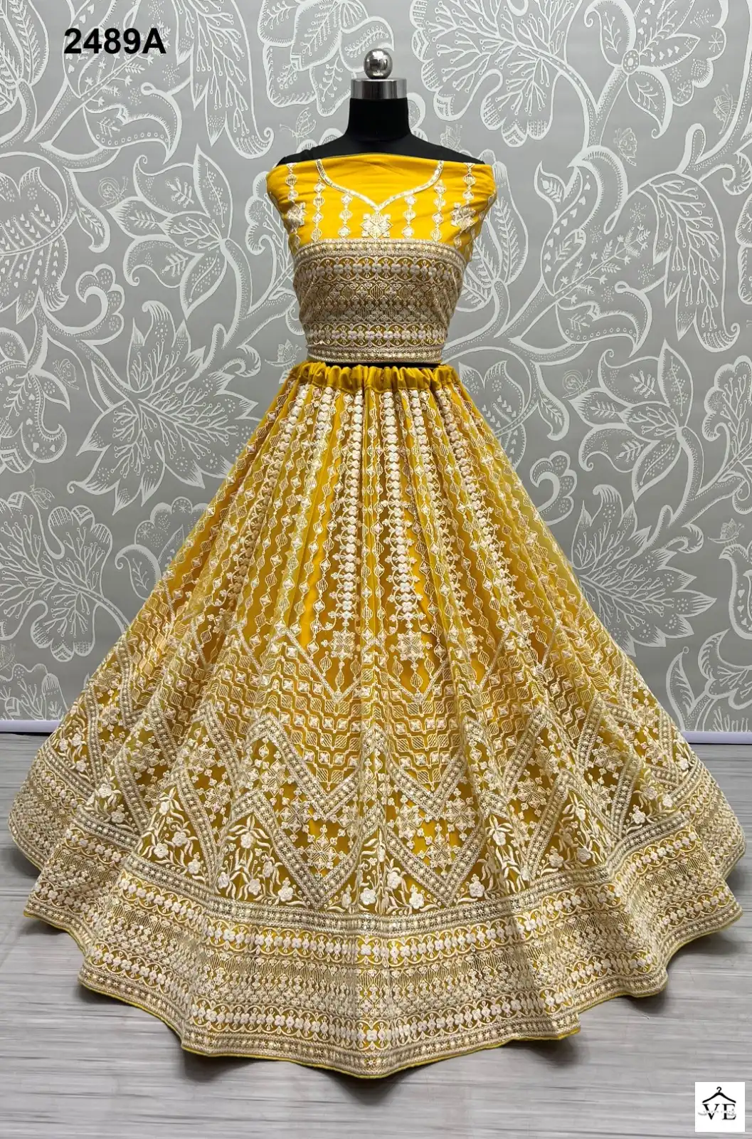 Anjani Art 2489A To 2489D Net Wholesale Lehenga Catalog — Wholesale Lehenga, MPA wholesale from Surat - Gallery Image 3