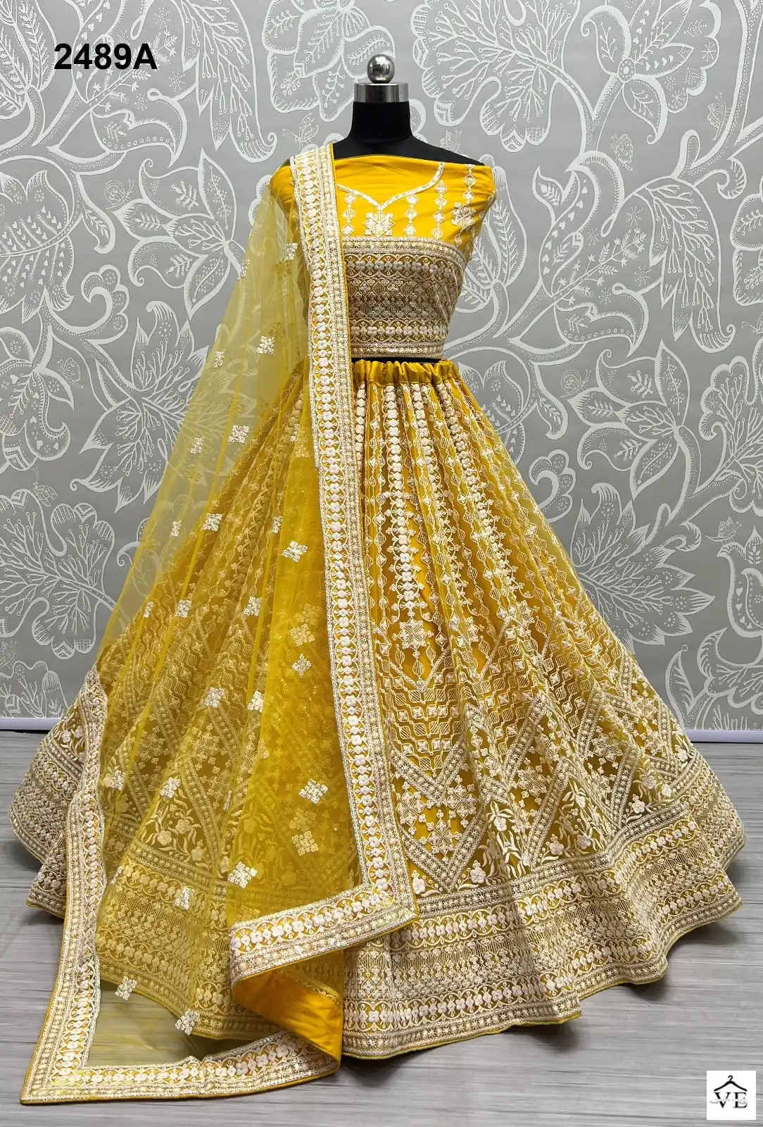 Anjani Art 2489A To 2489D Net Wholesale Lehenga Catalog — Wholesale Lehenga, MPA wholesale from Surat - Gallery Image 6