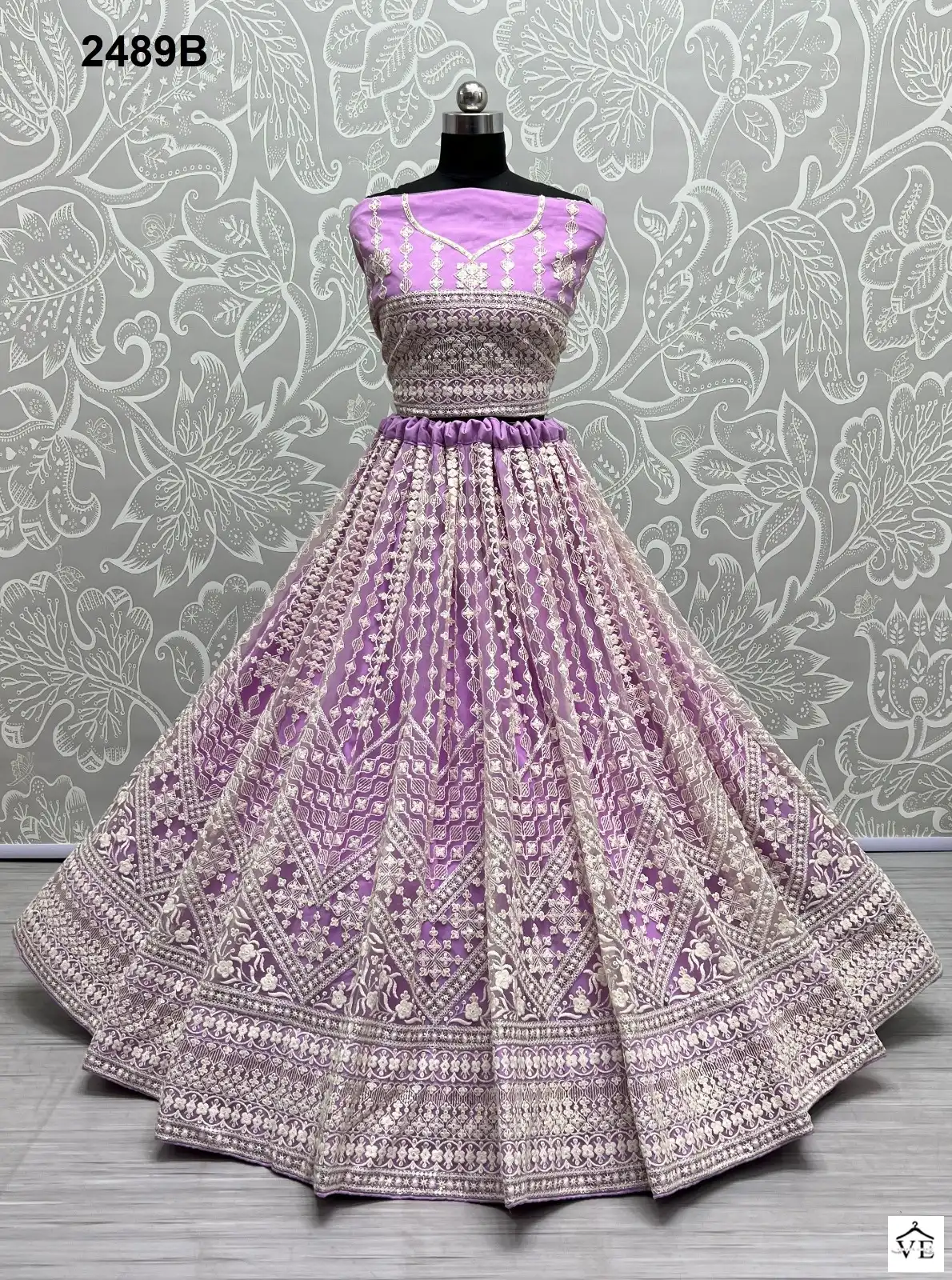 Anjani Art 2489A To 2489D Net Wholesale Lehenga Catalog — Wholesale Lehenga, MPA wholesale from Surat - Gallery Image 9