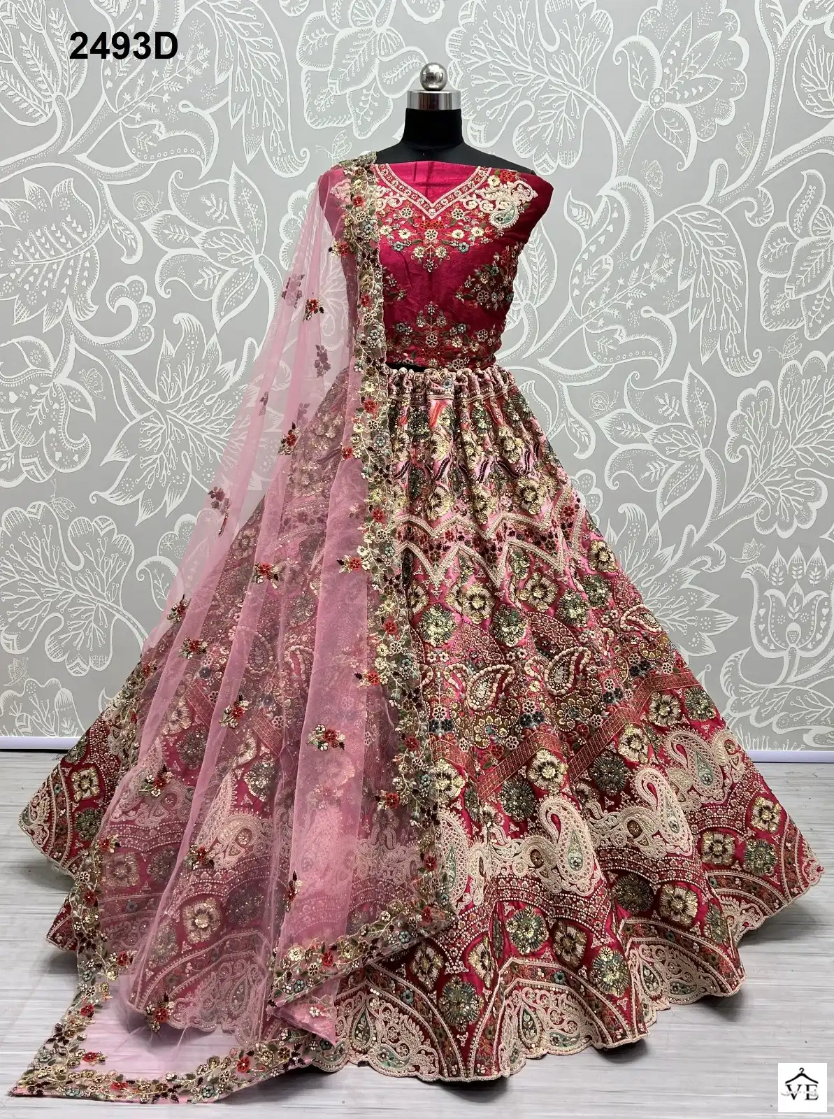 Anjani Art 2493A To 2493D Velvet Wholesale Lehenga Catalog — Wholesale Lehenga, MPA wholesale from Surat - Gallery Image 16