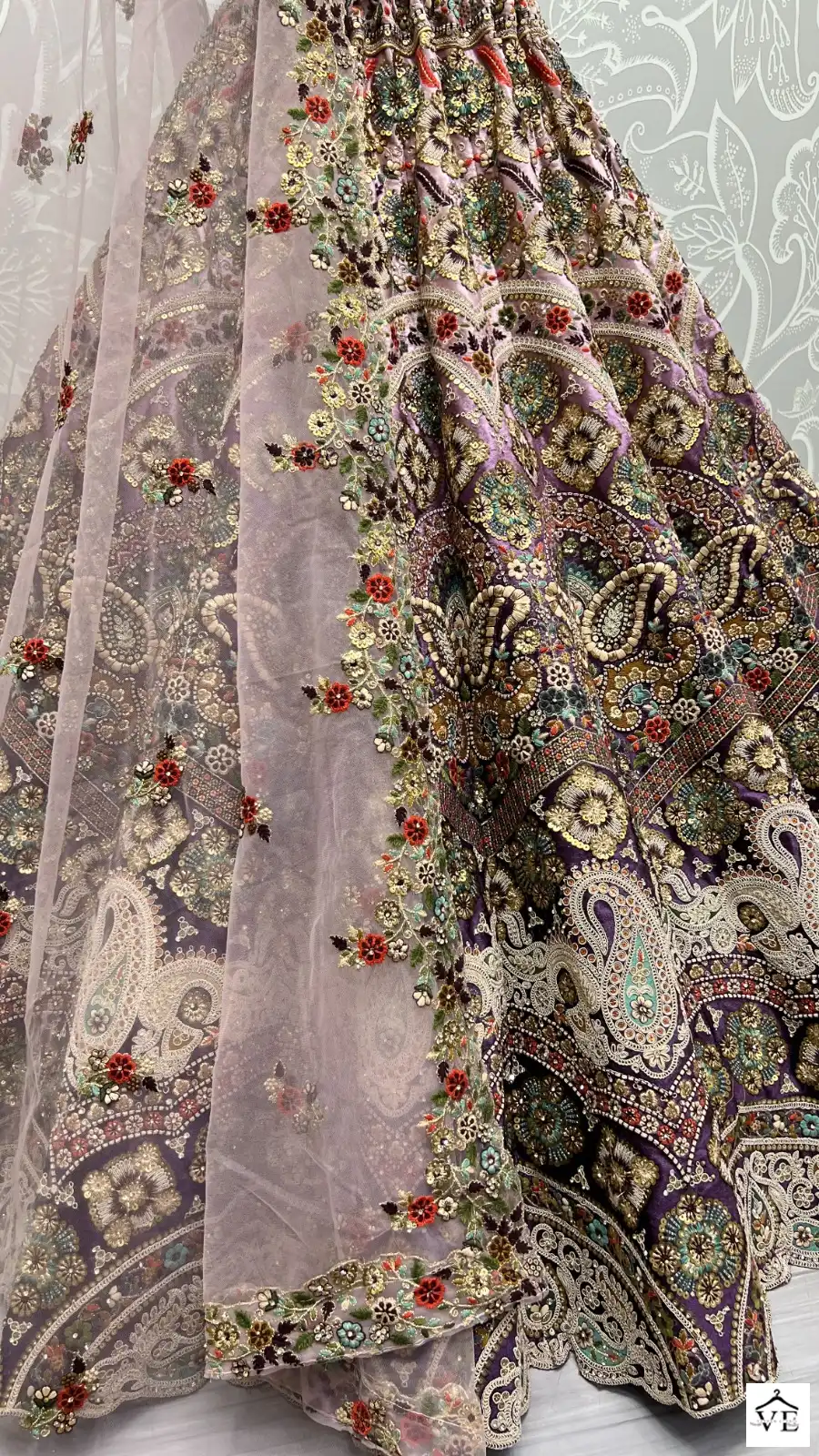 Anjani Art 2493A To 2493D Velvet Wholesale Lehenga Catalog — Wholesale Lehenga, MPA wholesale from Surat - Gallery Image 3