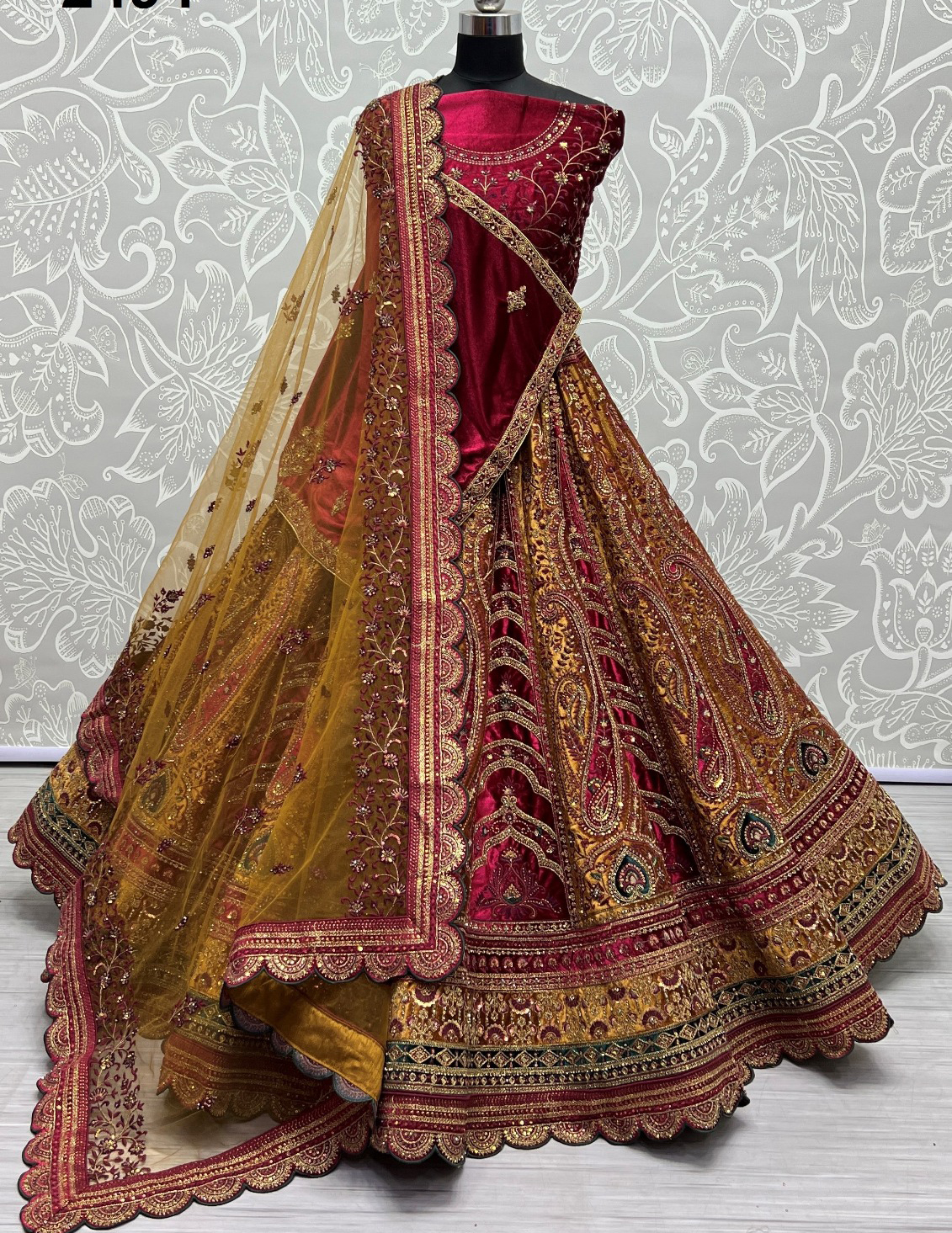 Anjani Art 2494 Velvet Wholesale Lehenga Catalog — Wholesale Lehenga, MPA wholesale from Surat — view 1