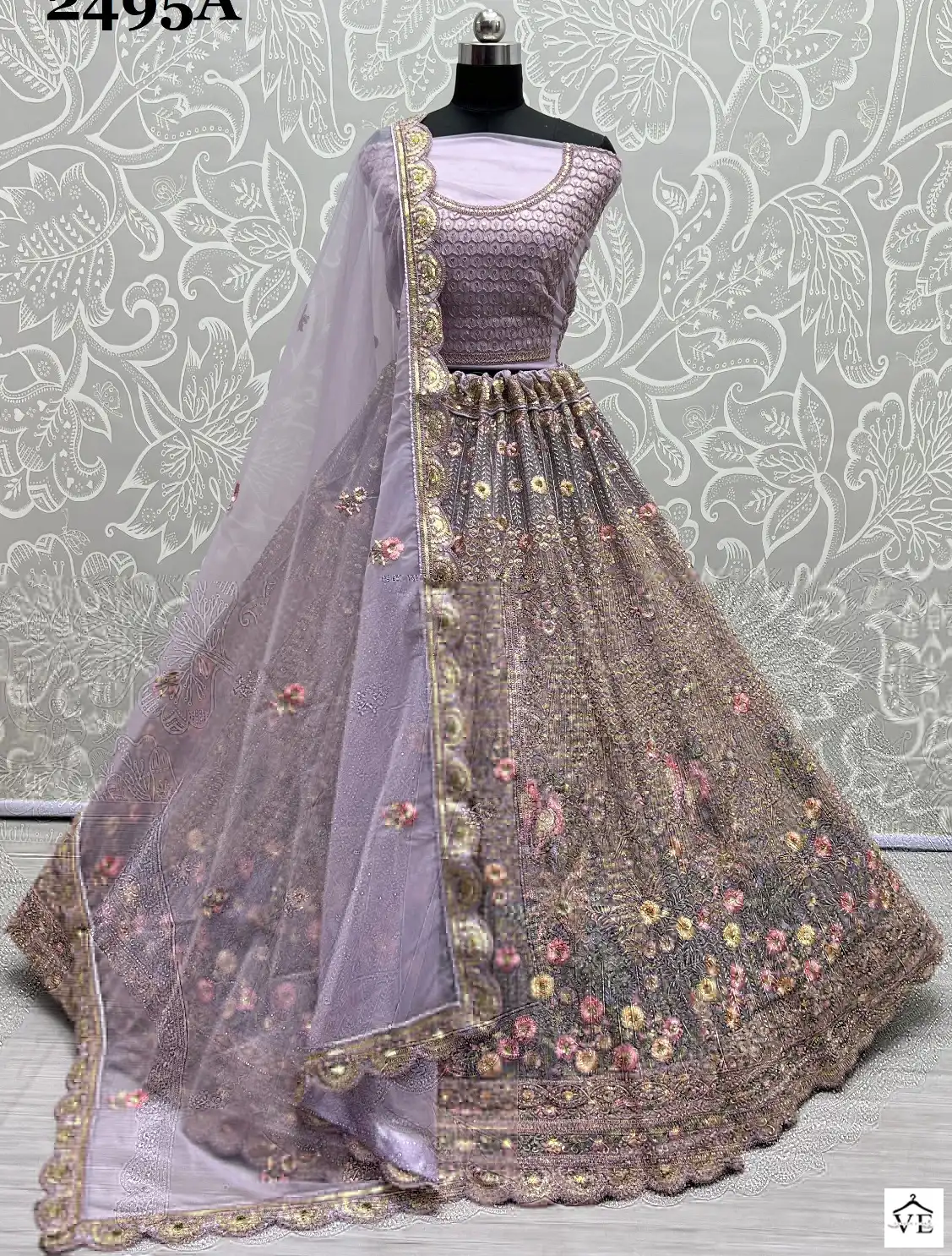 Anjani Art 2495 Heavy Net Wholesale Bridal Lehenga Catalog — Wholesale Lehenga, MPA wholesale from Surat — view 1