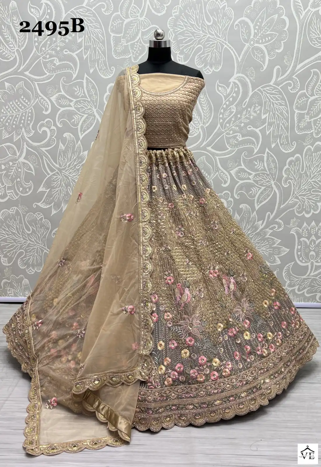 Anjani Art 2495 Heavy Net Wholesale Bridal Lehenga Catalog — Wholesale Lehenga, MPA wholesale from Surat — view 8