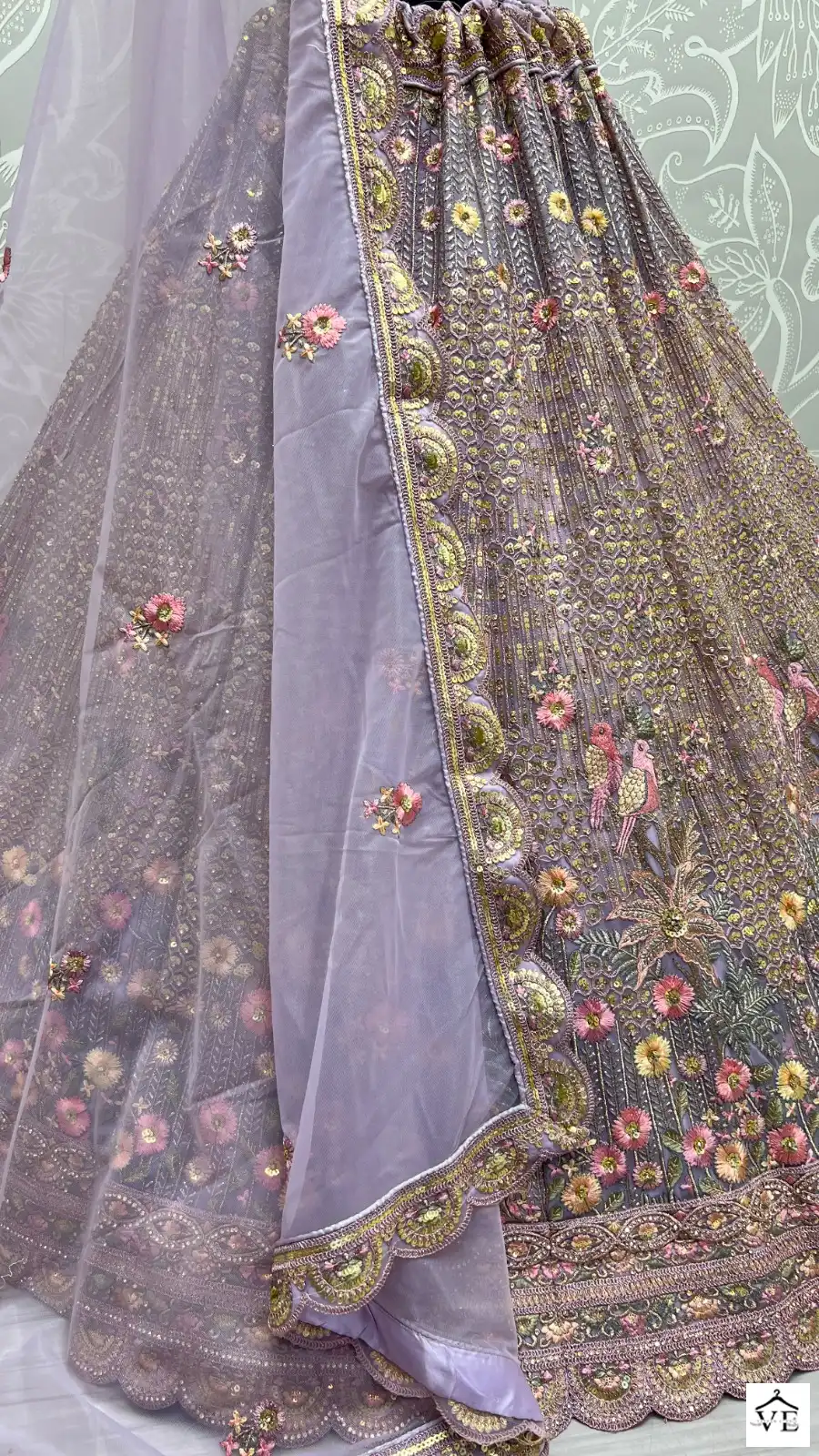 Anjani Art 2495 Heavy Net Wholesale Bridal Lehenga Catalog — Wholesale Lehenga, MPA wholesale from Surat - Gallery Image 3