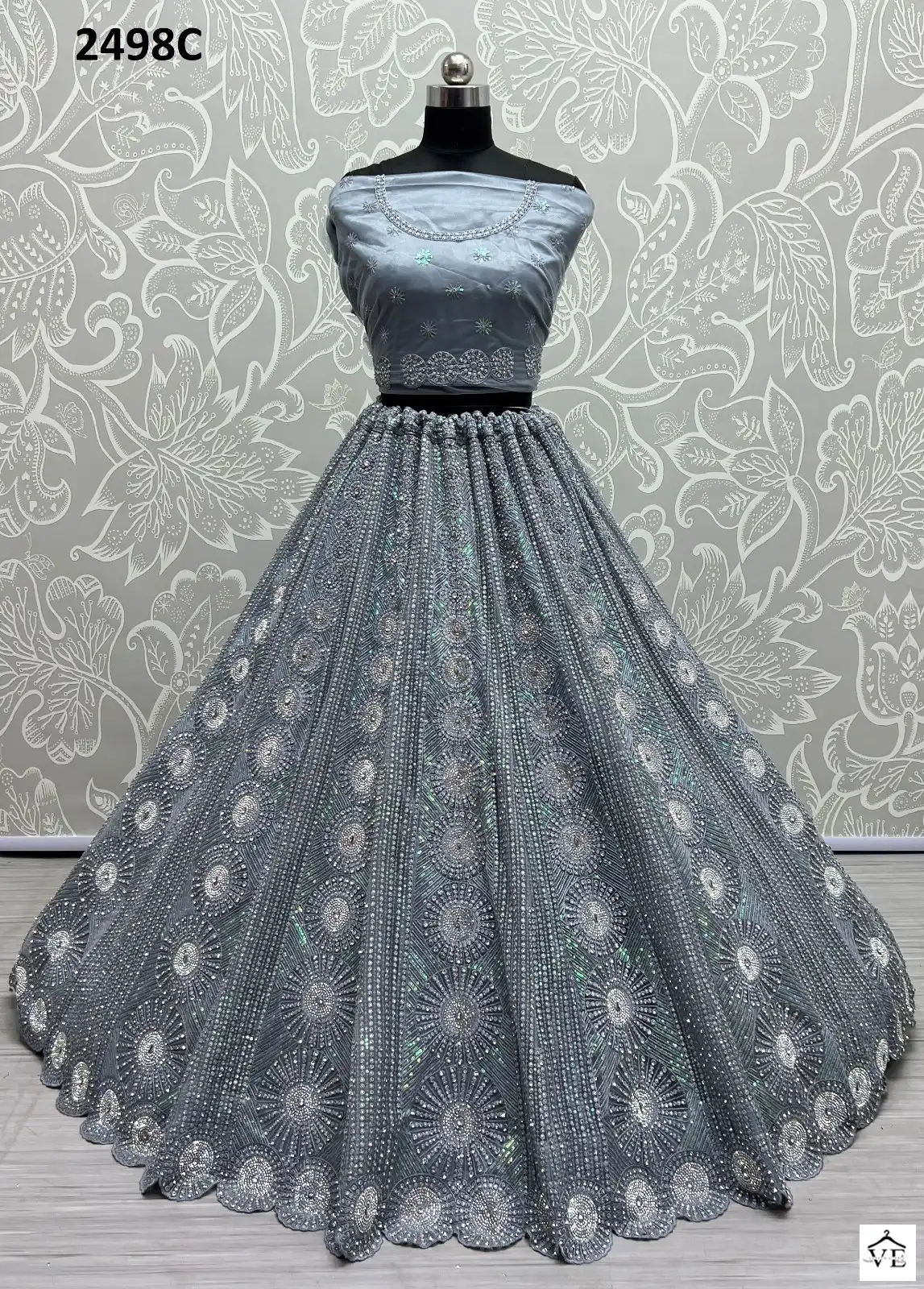 Anjani Art 2498 Net Wholesale Bridal Lehenga Catalog — Wholesale Lehenga, MPA wholesale from Surat - Gallery Image 4