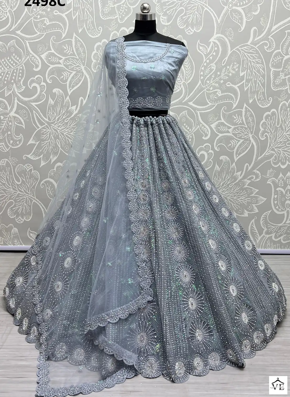 Anjani Art 2498 Net Wholesale Bridal Lehenga Catalog — Wholesale Lehenga, MPA wholesale from Surat — view 1