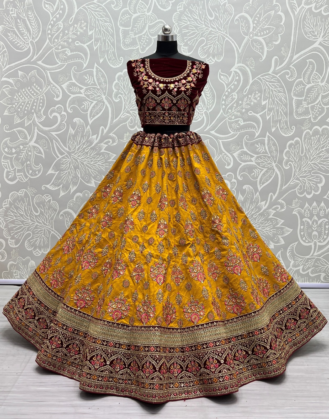 Anjani Art 2501A & 2501B Silk Wholesale Lehenga Catalog — Wholesale Lehenga, MPA wholesale from Surat - Gallery Image 2