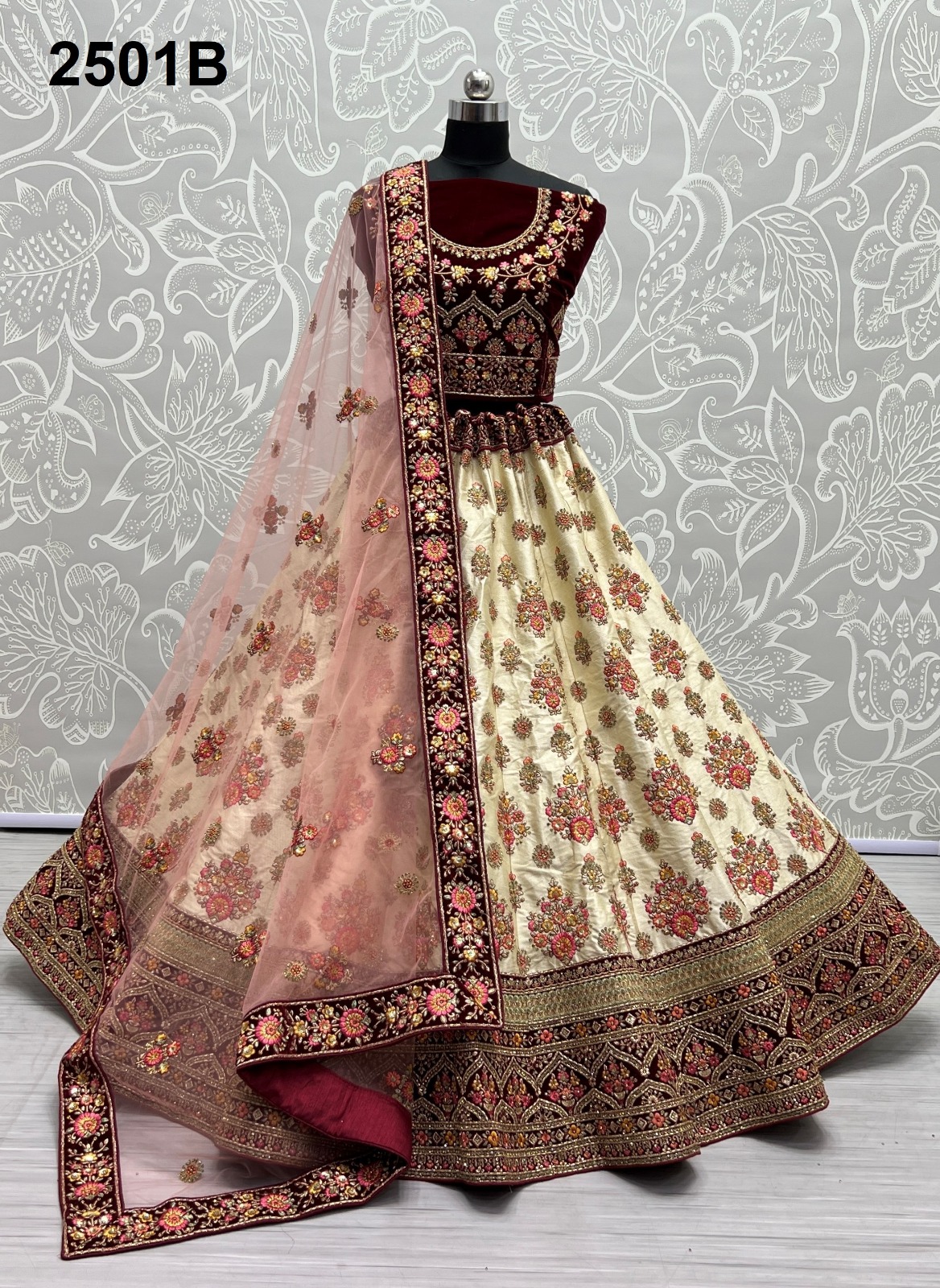 Anjani Art 2501A & 2501B Silk Wholesale Lehenga Catalog — Wholesale Lehenga, MPA wholesale from Surat - Gallery Image 7