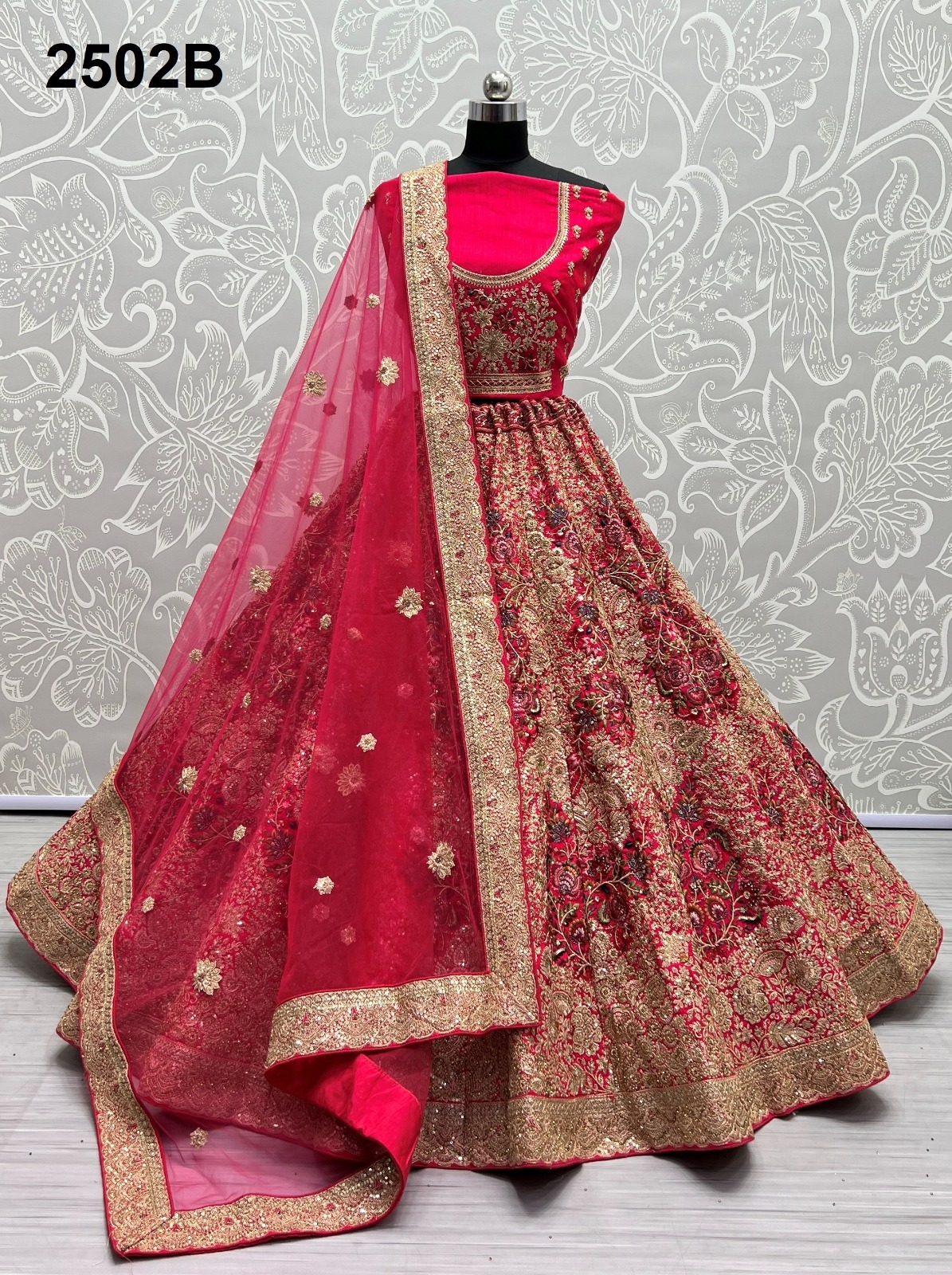 Anjani Art 2502A & 2502B Silk Wholesale Lehenga Catalog — Wholesale Lehenga, MPA wholesale from Surat - Gallery Image 8