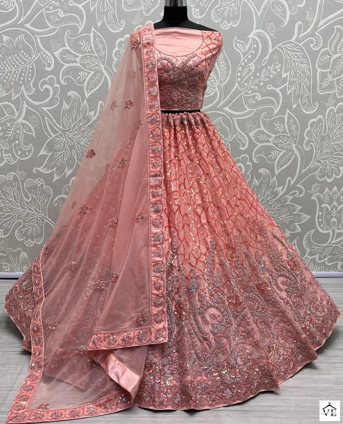 Anjani Art 2509 Heavy Net Wholesale Bridal Lehenga Catalog — Wholesale Lehenga, MPA wholesale from Surat — view 1
