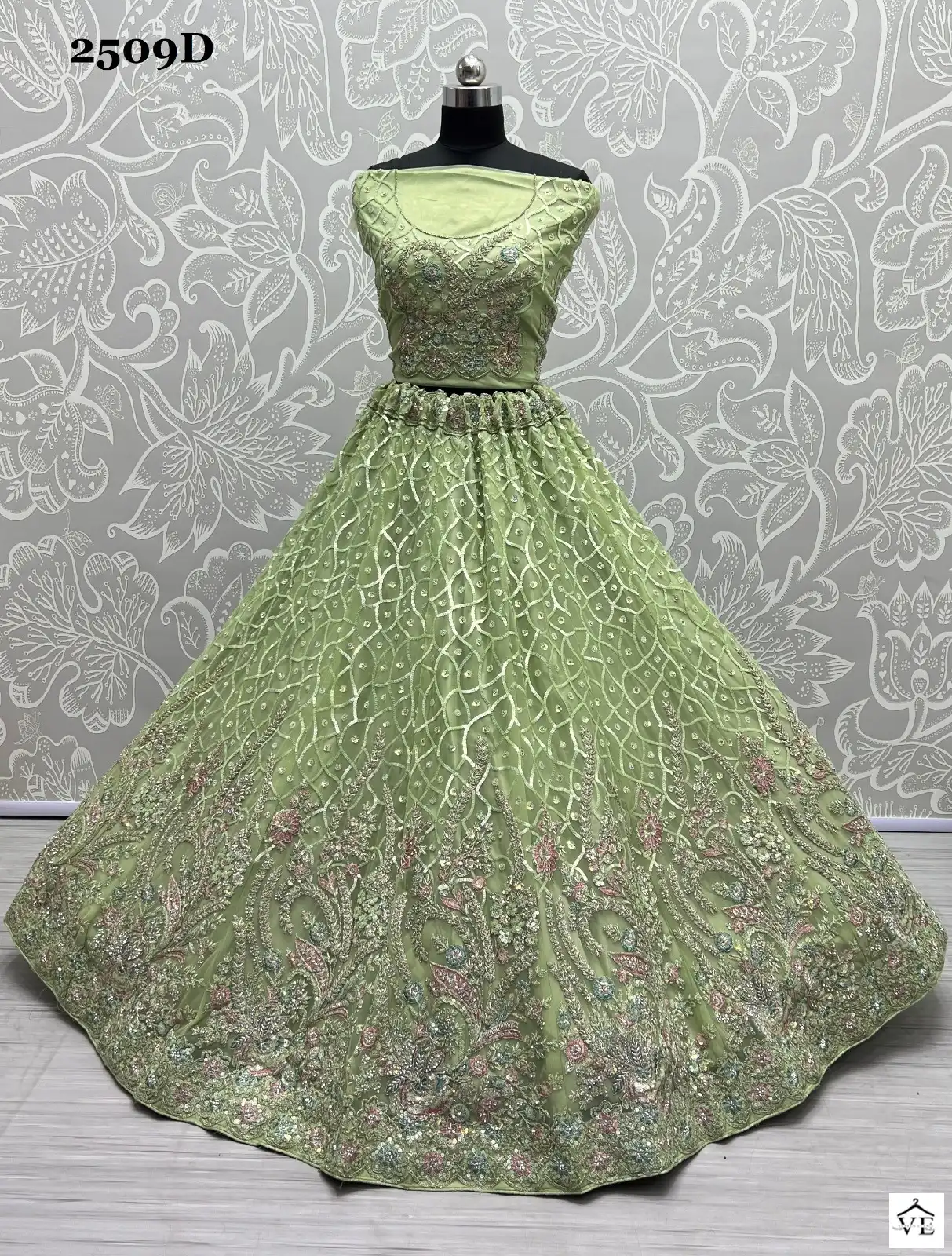 Anjani Art 2509 Heavy Net Wholesale Bridal Lehenga Catalog — Wholesale Lehenga, MPA wholesale from Surat — view 16