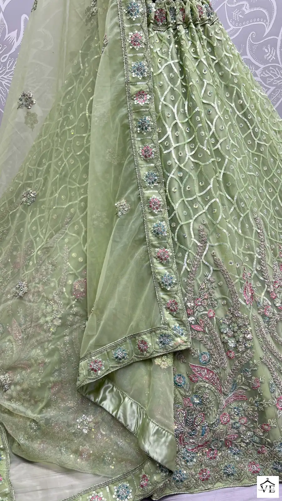 Anjani Art 2509 Heavy Net Wholesale Bridal Lehenga Catalog — Wholesale Lehenga, MPA wholesale from Surat - Gallery Image 4