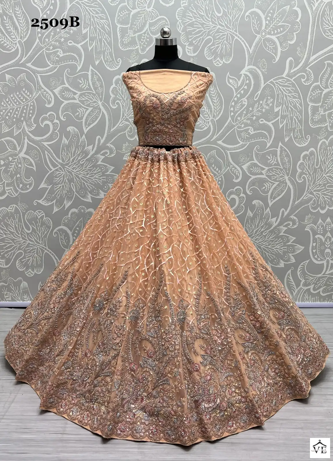 Anjani Art 2509 Heavy Net Wholesale Bridal Lehenga Catalog — Wholesale Lehenga, MPA wholesale from Surat - Gallery Image 5
