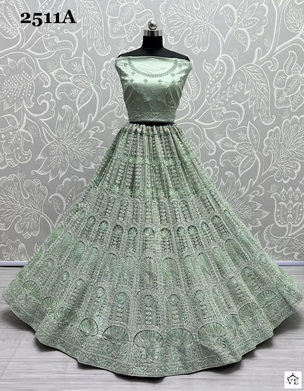 Anjani Art 2511 Heavy Net Wholesale Bridal Lehenga Catalog — Wholesale Lehenga, MPA wholesale from Surat - Gallery Image 6