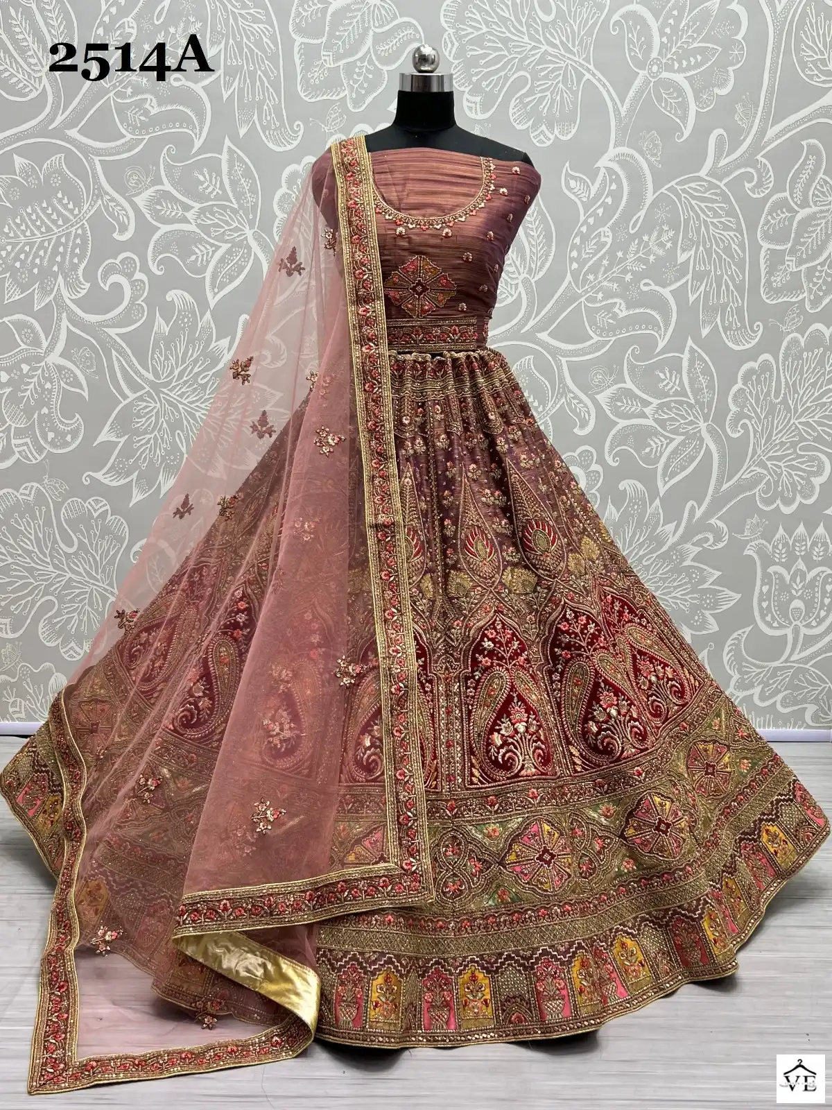 Anjani Art 2514 Bridal Net Wholesale Bridal Lehenga Catalog — Wholesale Lehenga, MPA wholesale from Surat - Gallery Image 4