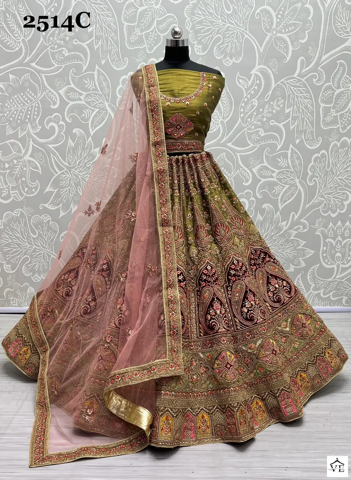 Anjani Art 2514 Bridal Net Wholesale Bridal Lehenga Catalog — Wholesale Lehenga, MPA wholesale from Surat - Gallery Image 15