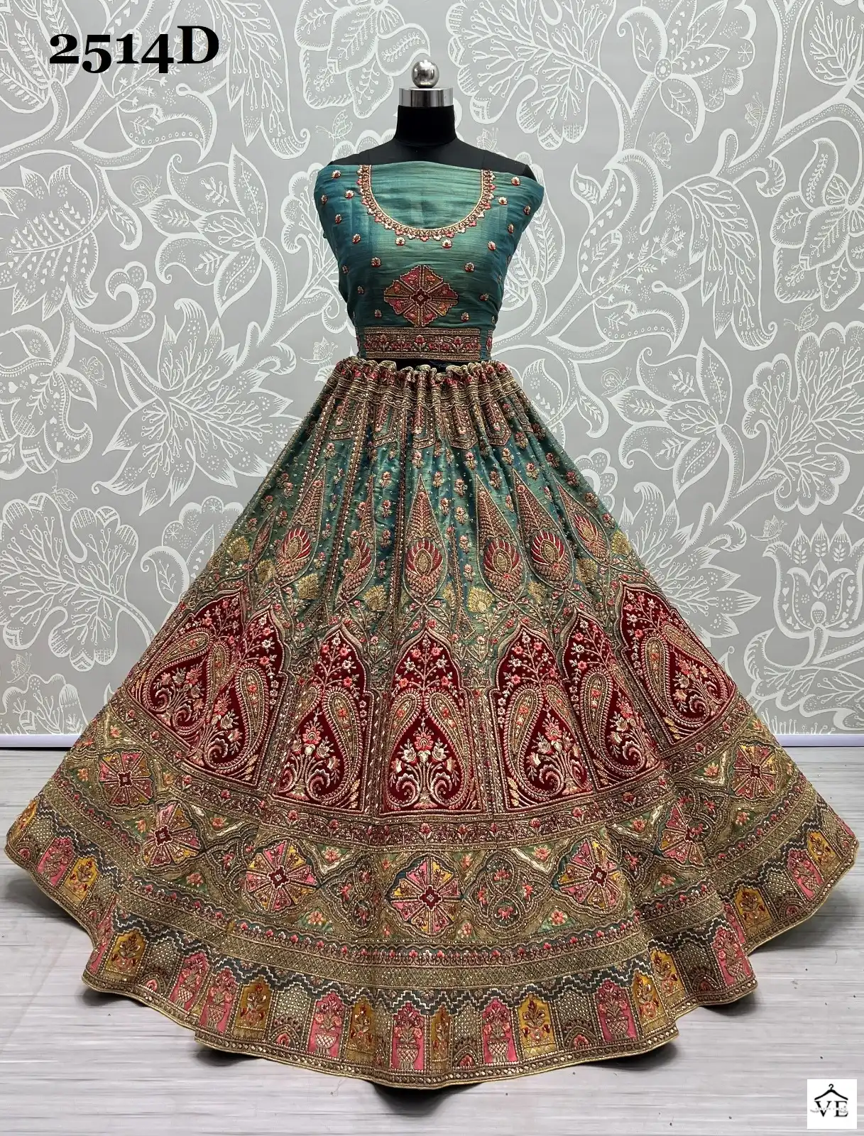 Anjani Art 2514 Bridal Net Wholesale Bridal Lehenga Catalog — Wholesale Lehenga, MPA wholesale from Surat - Gallery Image 17