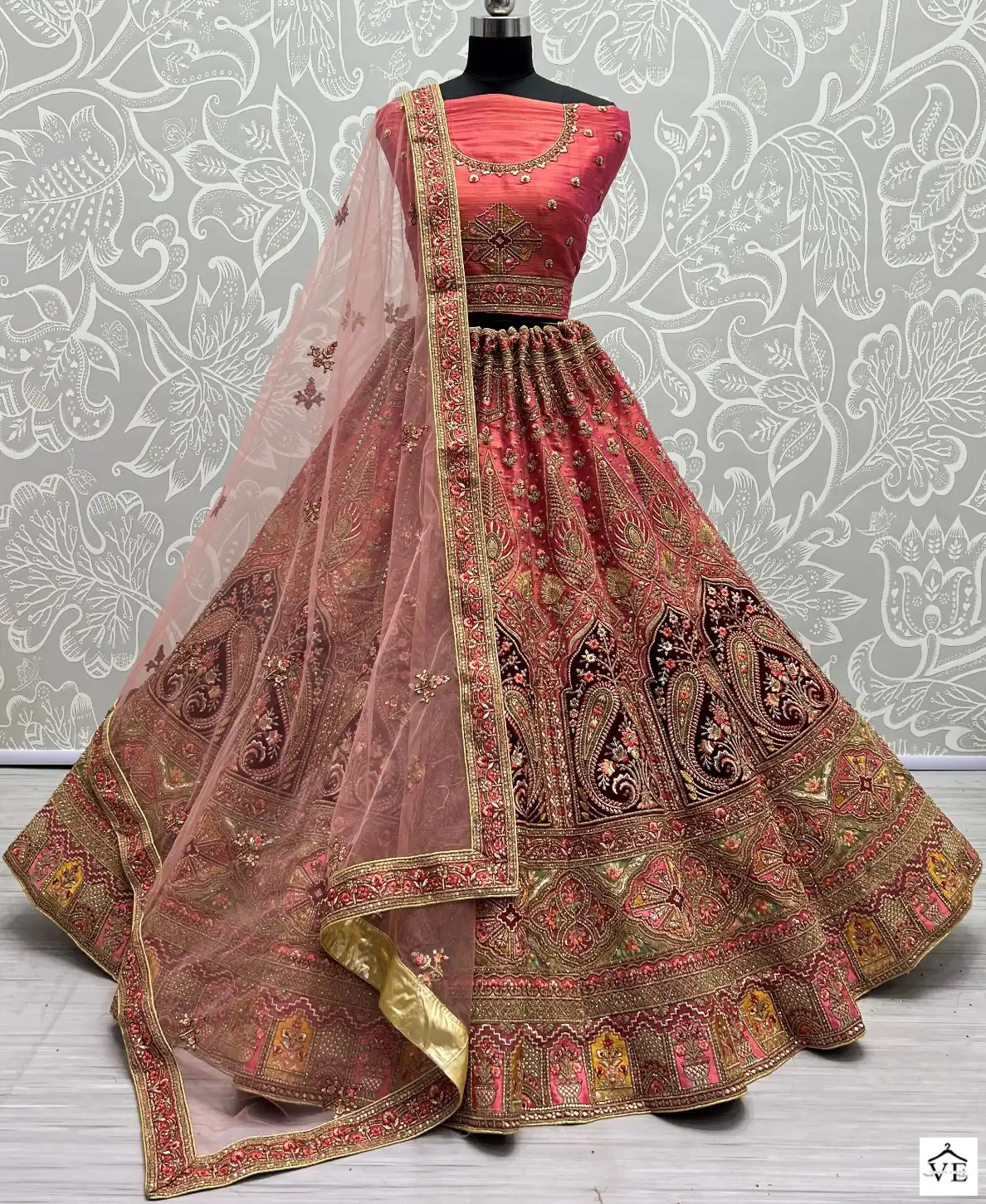 Anjani Art 2514 Bridal Net Wholesale Bridal Lehenga Catalog — Wholesale Lehenga, MPA wholesale from Surat — view 1