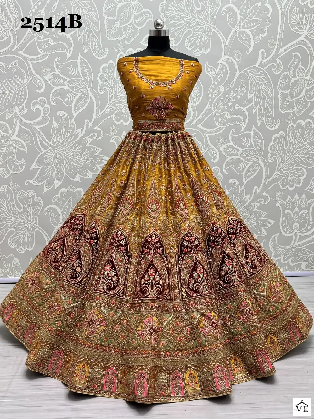 Anjani Art 2514 Bridal Net Wholesale Bridal Lehenga Catalog — Wholesale Lehenga, MPA wholesale from Surat - Gallery Image 7